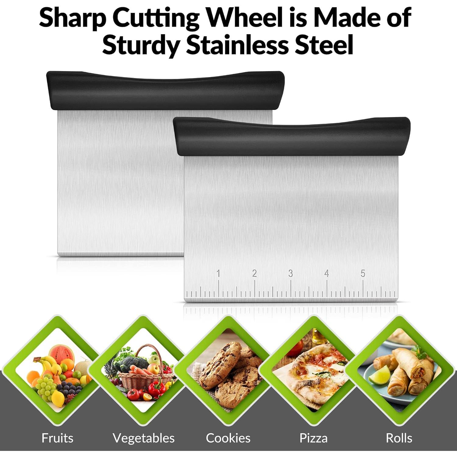 Raspador de Masa Rainspire de Acero Inoxidable Negro 15 cm