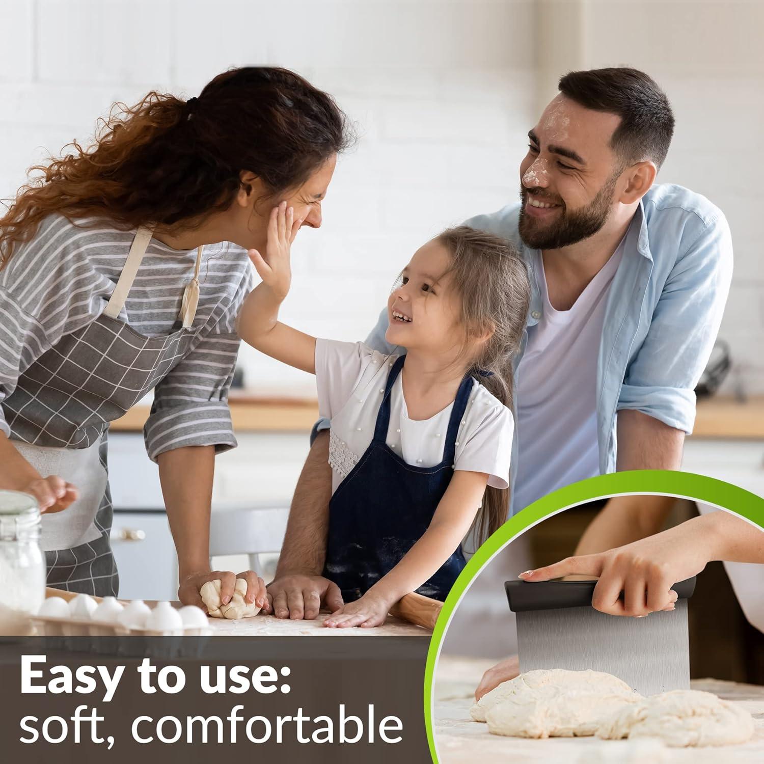 Raspador de Masa Rainspire de Acero Inoxidable Negro 15 cm