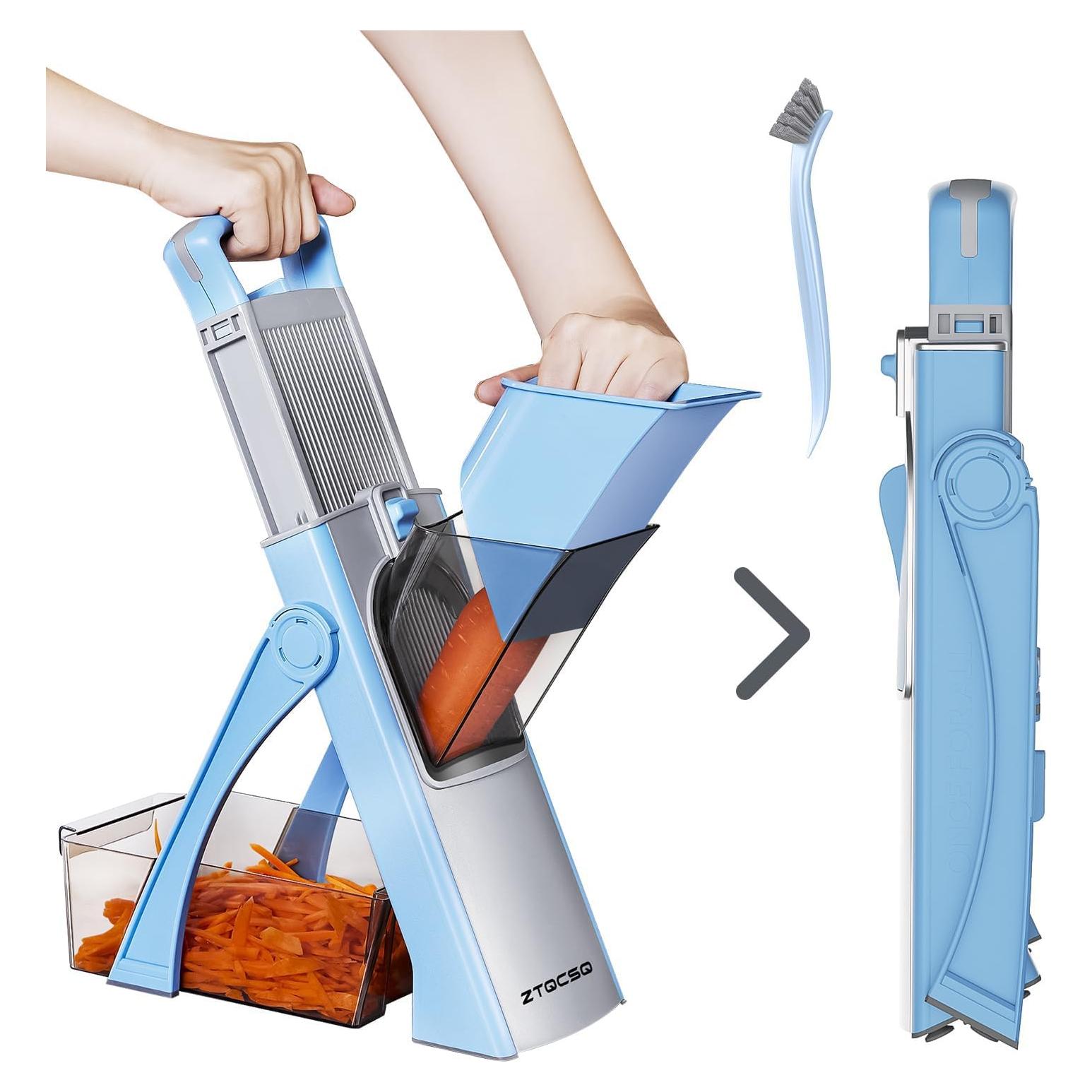 Cortadora Mandolina ZTQCSQ 5 en 1 Ajustable Azul 0.99 kg