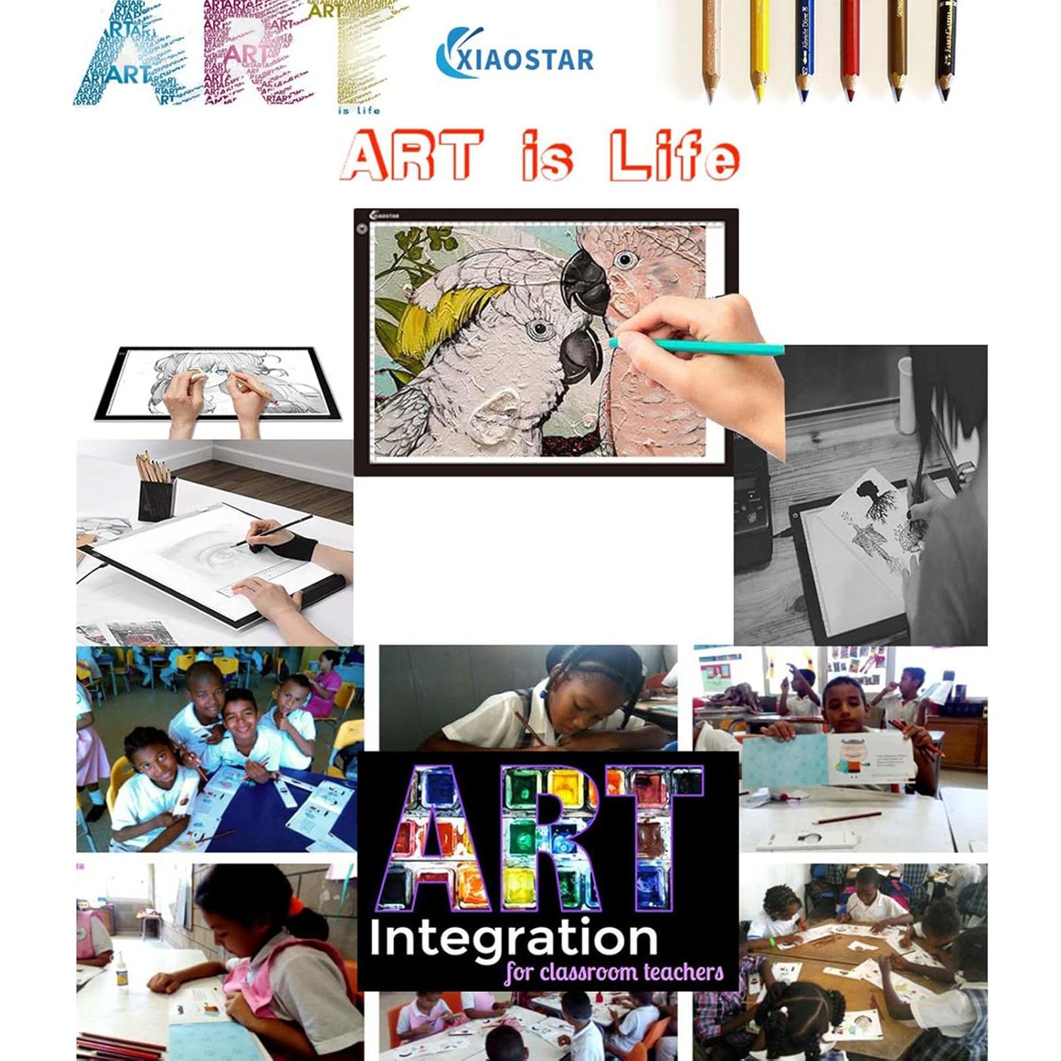 Caja de Luz A3 XIAOSTAR con Brillo Ajustable y Protección Ocular