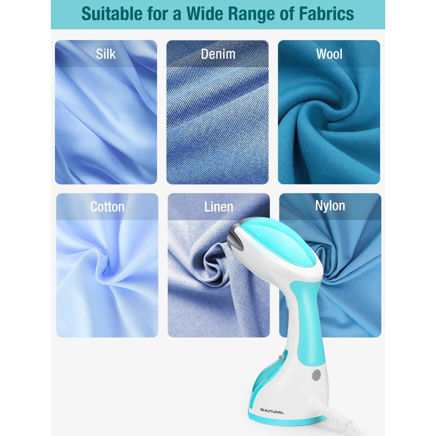 Vaporizador de Ropa BEAUTURAL 1200W Calentamiento 30s Aqua