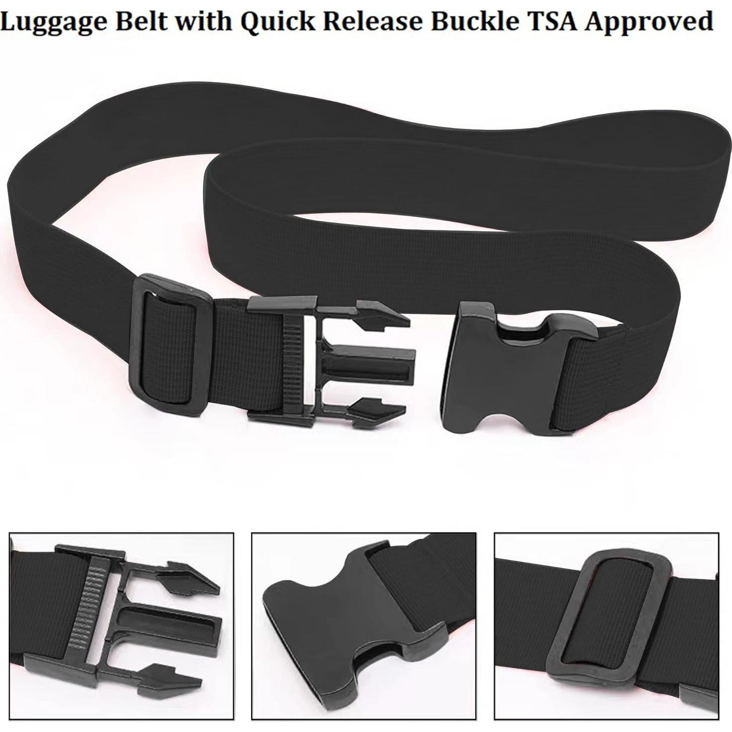 Correas de Equipaje Ajustables Jcpmcxs 2 Pack Negro 120-200 cm