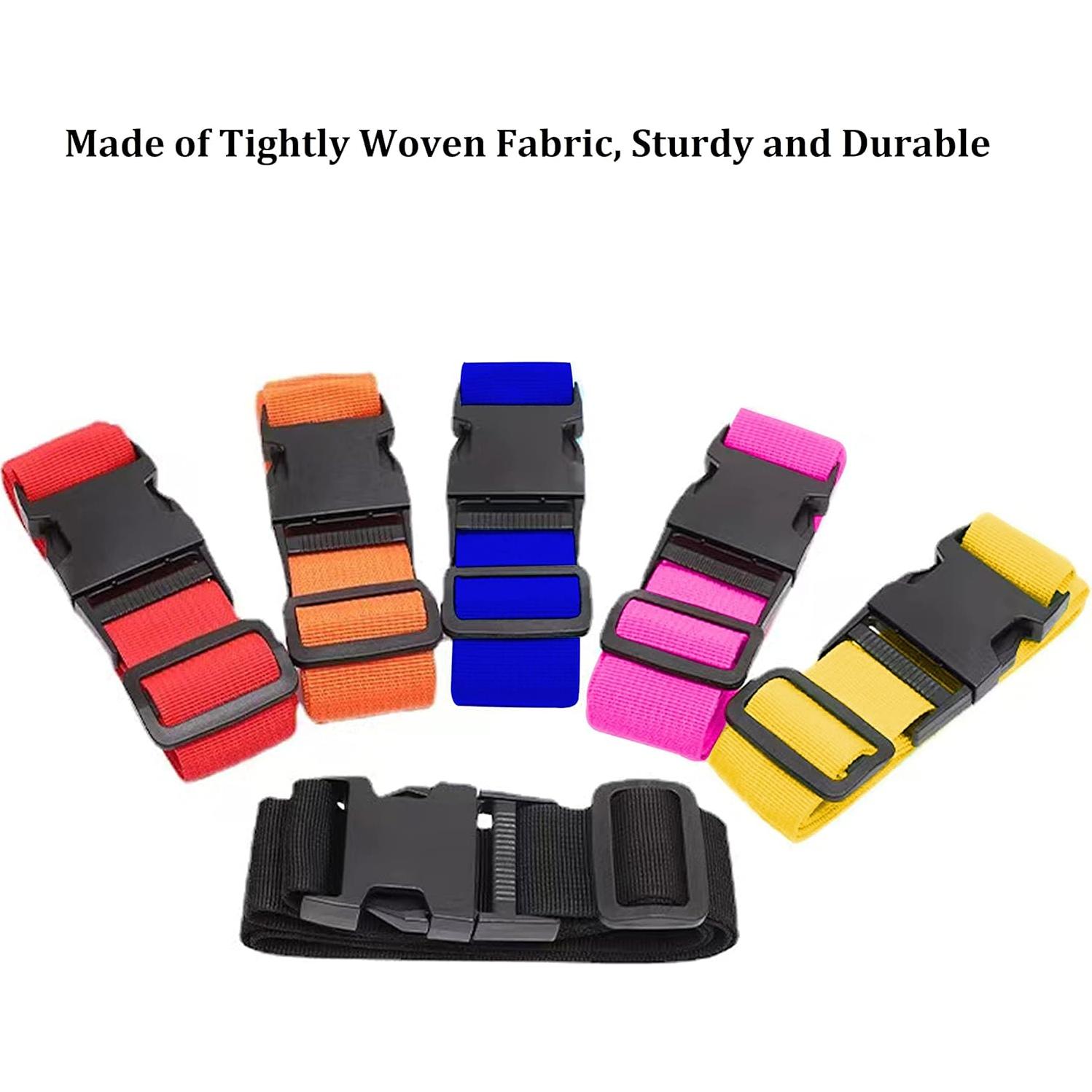 Correas de Equipaje Ajustables Jcpmcxs 2 Pack Negro 120-200 cm