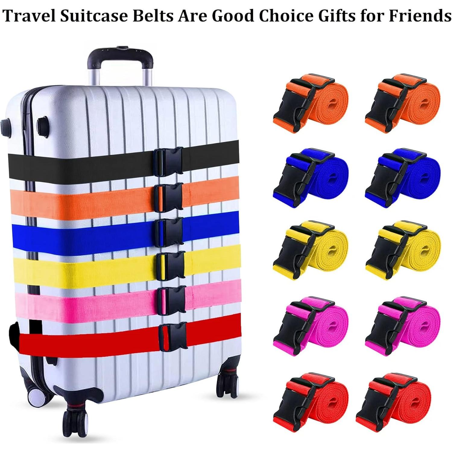 Correas de Equipaje Ajustables Jcpmcxs 2 Pack Negro 120-200 cm