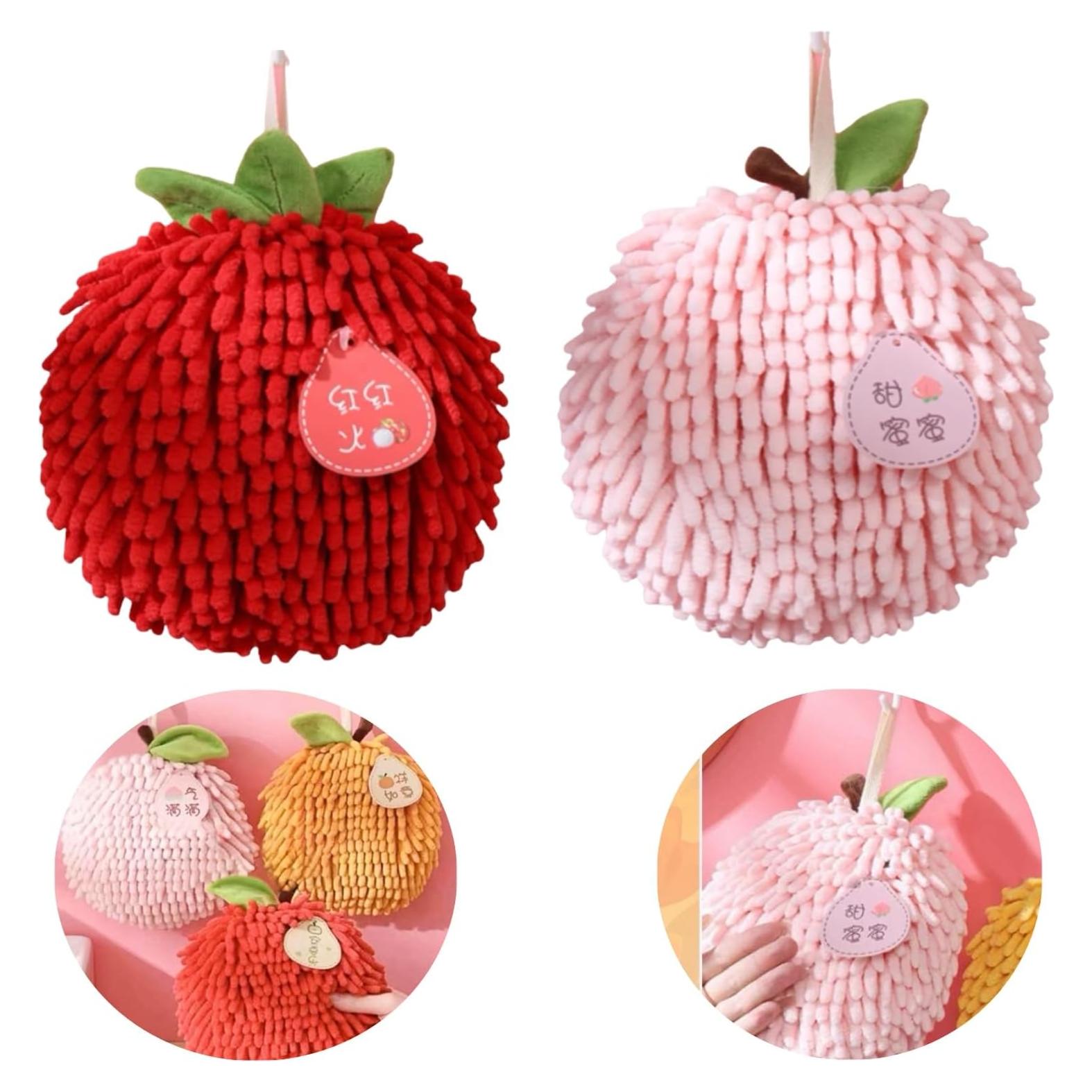 Toallas de Mano Decorativas Aimery 17x17 cm Frutas 2 Pcs