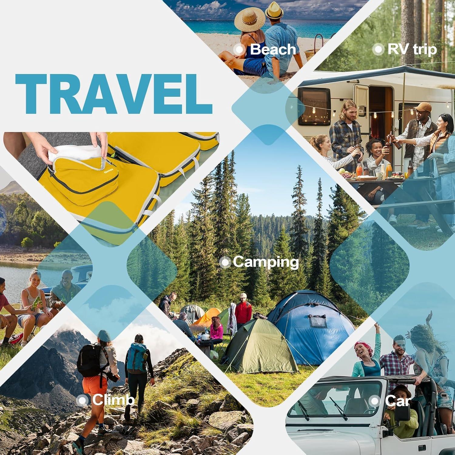 Cubos de Compresión Gonex 4pcs Almacenamiento Viaje 44x33x9cm