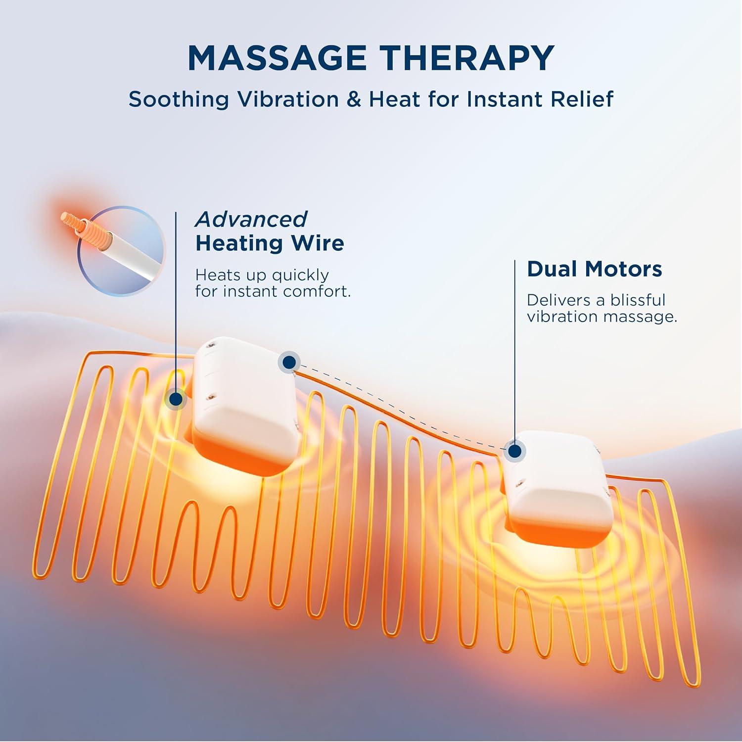 Almohadilla Térmica con Vibración Bedsure 12x24" Gris Oscuro