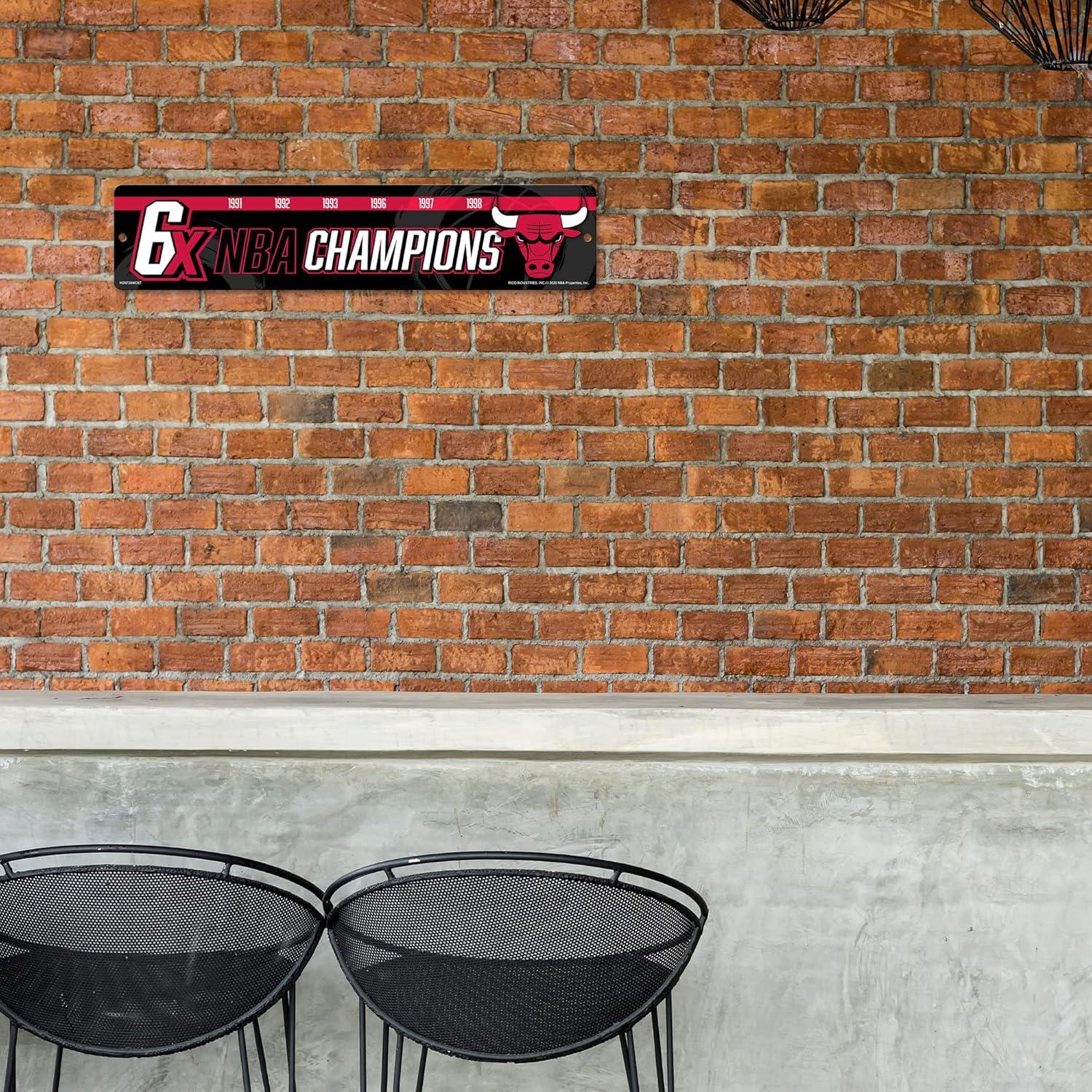 Señal de Calle Plástica Rico Industries NBA Chicago Bulls