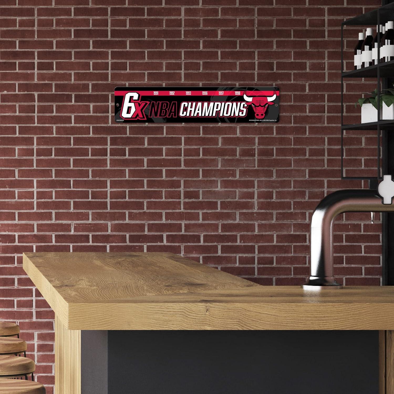 Señal de Calle Plástica Rico Industries NBA Chicago Bulls