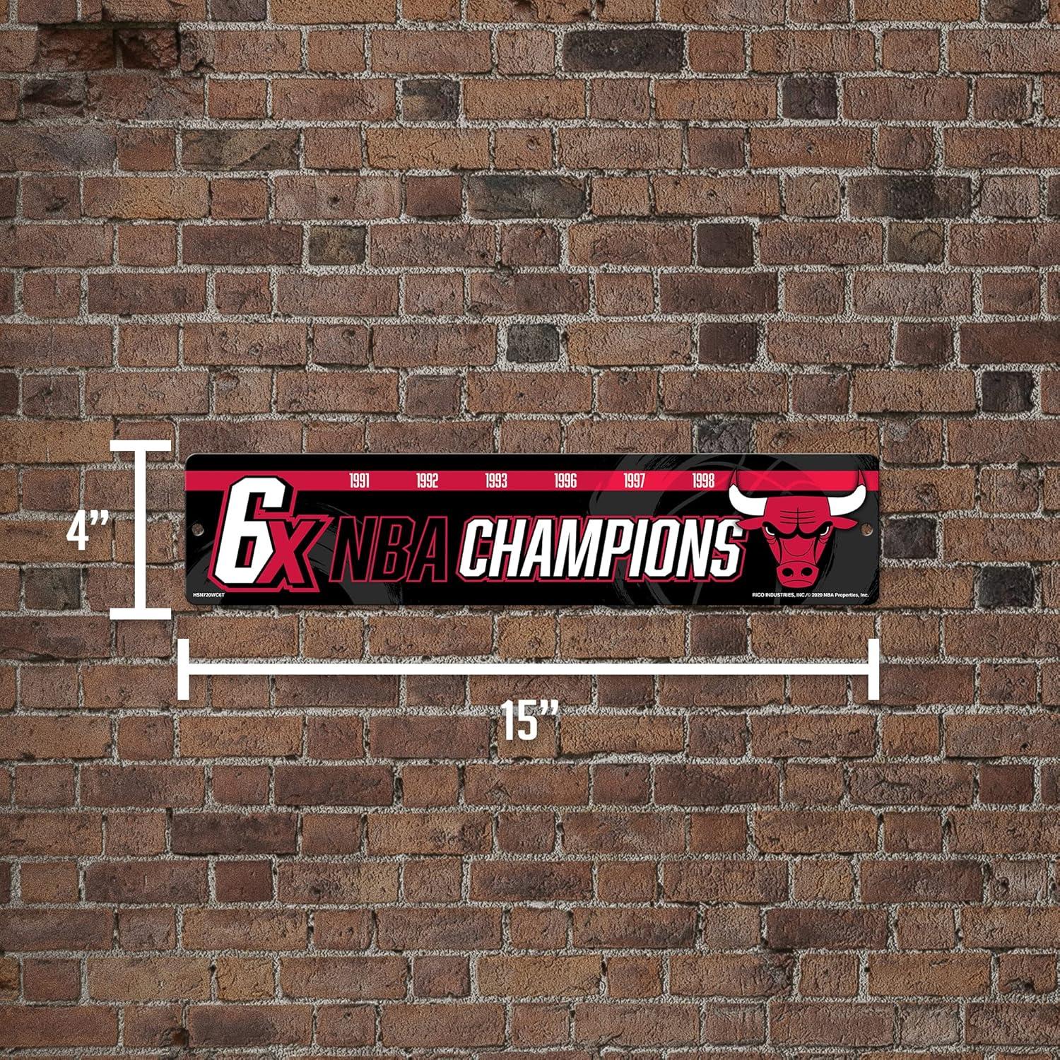 Señal de Calle Plástica Rico Industries NBA Chicago Bulls