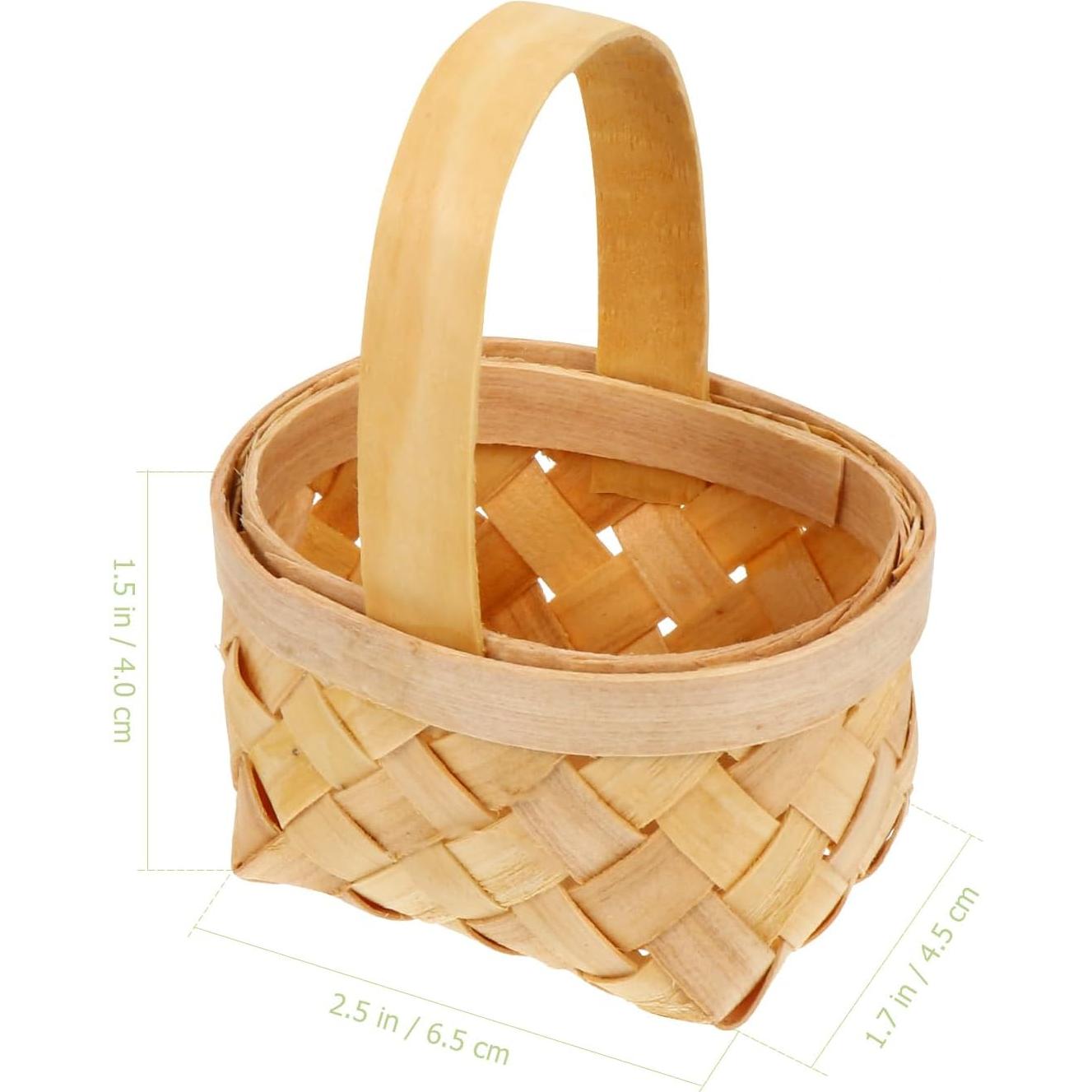 Cestas Tejidas DOITOOL 4 Pcs Madera 6.35x4.32cm
