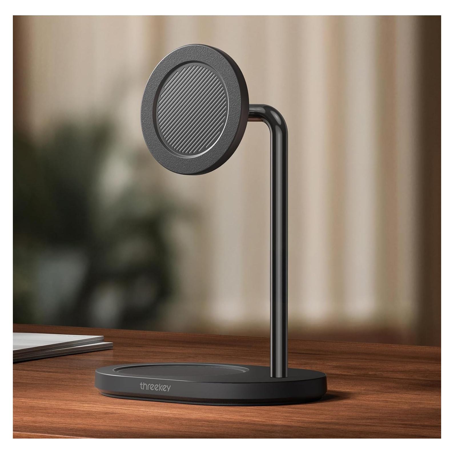 Soporte Magnético para Teléfono THREEKEY - Ajustable, Ergonomía, iPhone 12-16