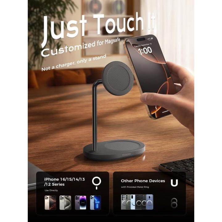 Soporte Magnético para Teléfono THREEKEY - Ajustable, Ergonomía, iPhone 12-16