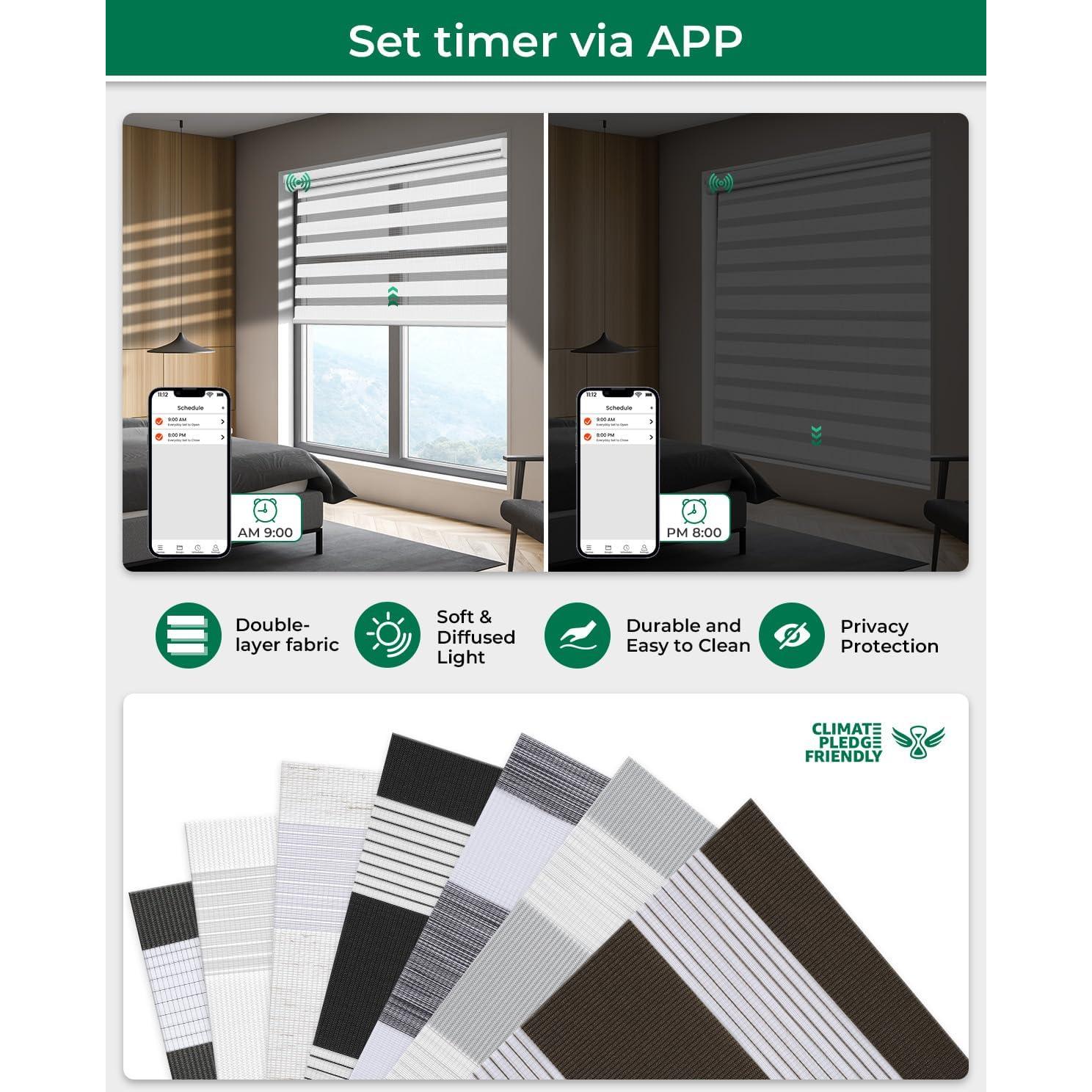 Cortinas Eléctricas Todoen Zebra 89x183 cm con Control Remoto