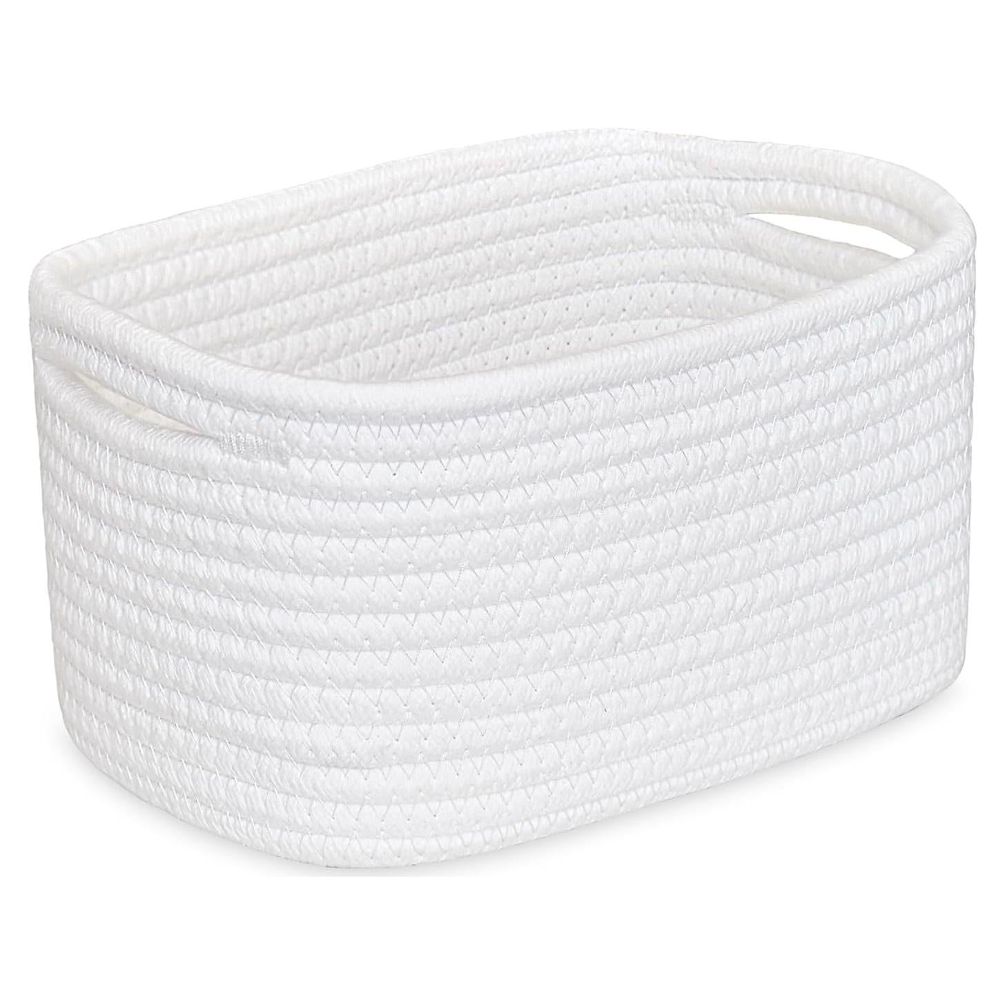 Cesta Pequeña ABenkle Tejida 22x16x12 cm para Almacenamiento