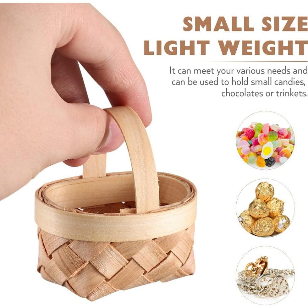 Cestas Tejidas Beavorty Miniatura 8 Piezas para Decoración