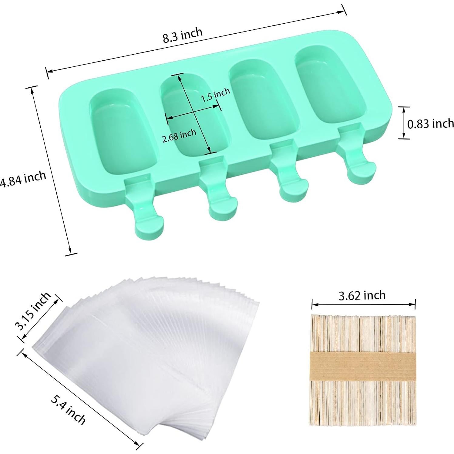 Moldes de Paletas de Silicona Ozera 2 Piezas Multicolor