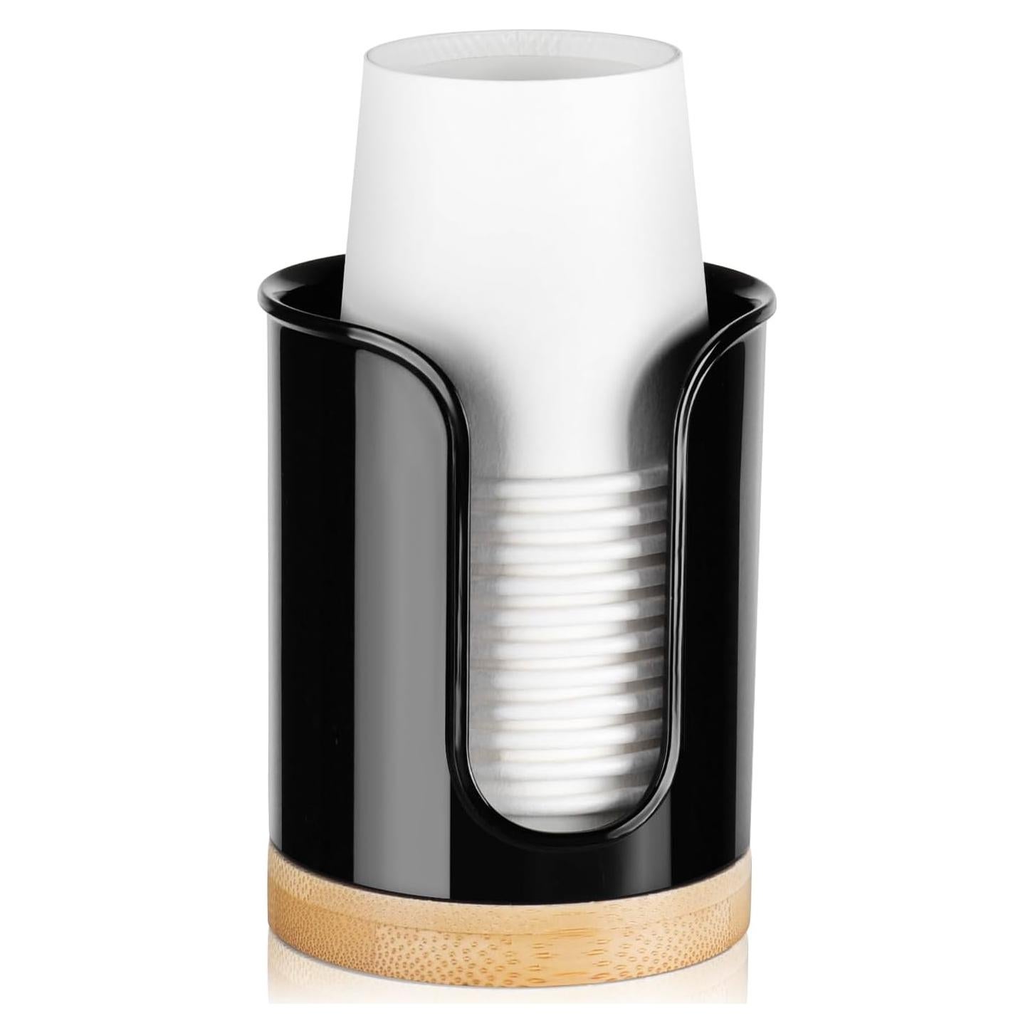 Dispensador de Vasos para Baño Dixie 3-4 oz Negro/Bambú