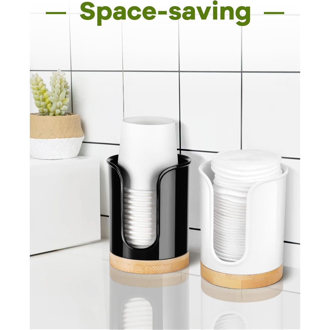 Dispensador de Vasos para Baño Dixie 3-4 oz Negro/Bambú