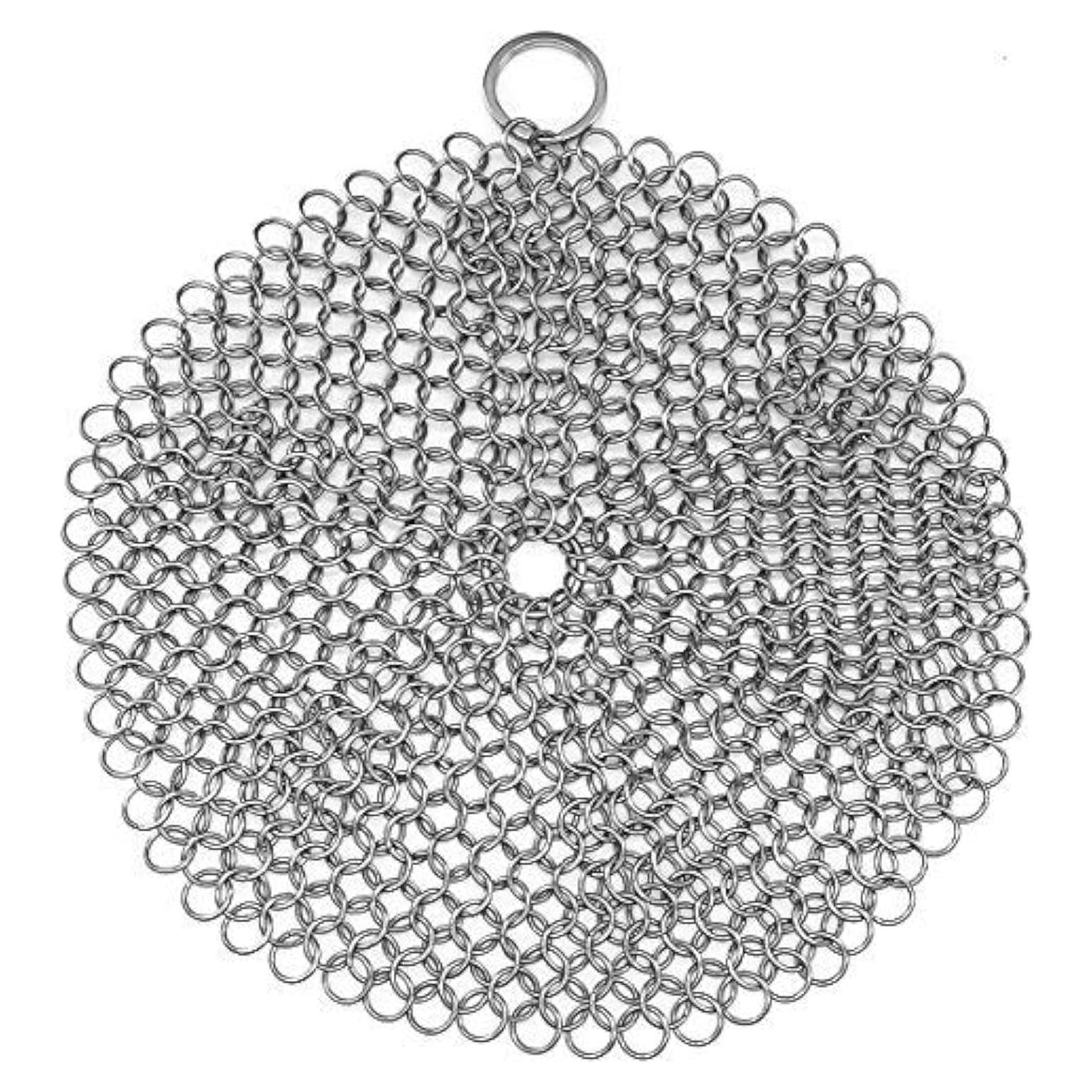 Limpiador de Sartén de Hierro Fundido TOPULORS 18 cm Acero Inoxidable