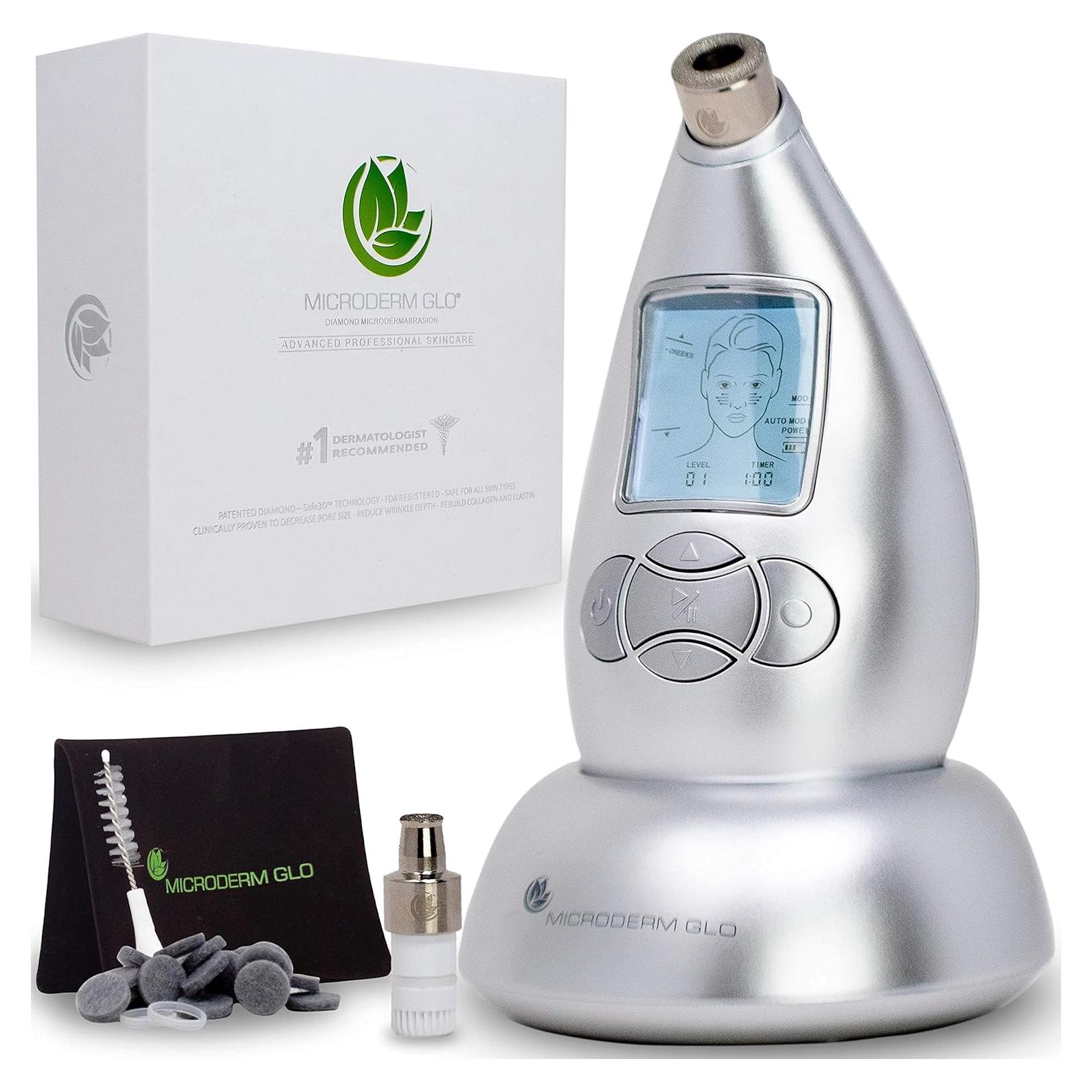 Máquina de Microdermoabrasi&oacute;n Microderm GLO Plata - Kit Facial Antienvejecimiento