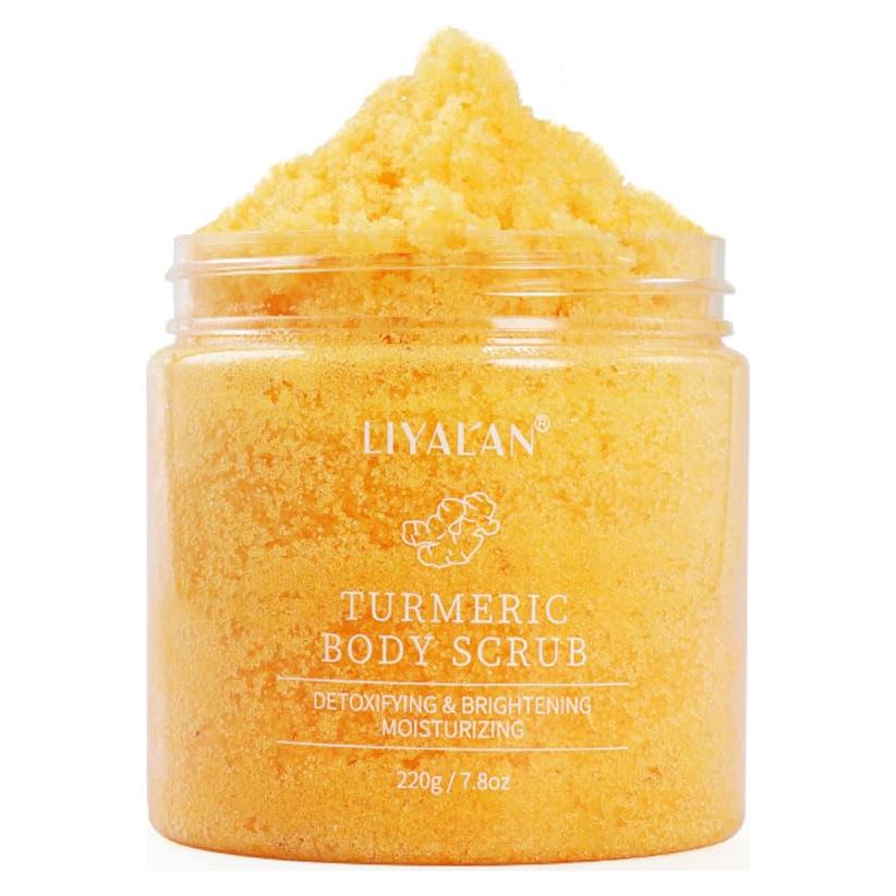 Exfoliante Corporal de Cúrcuma Liyalan 220g Hidratante Natural