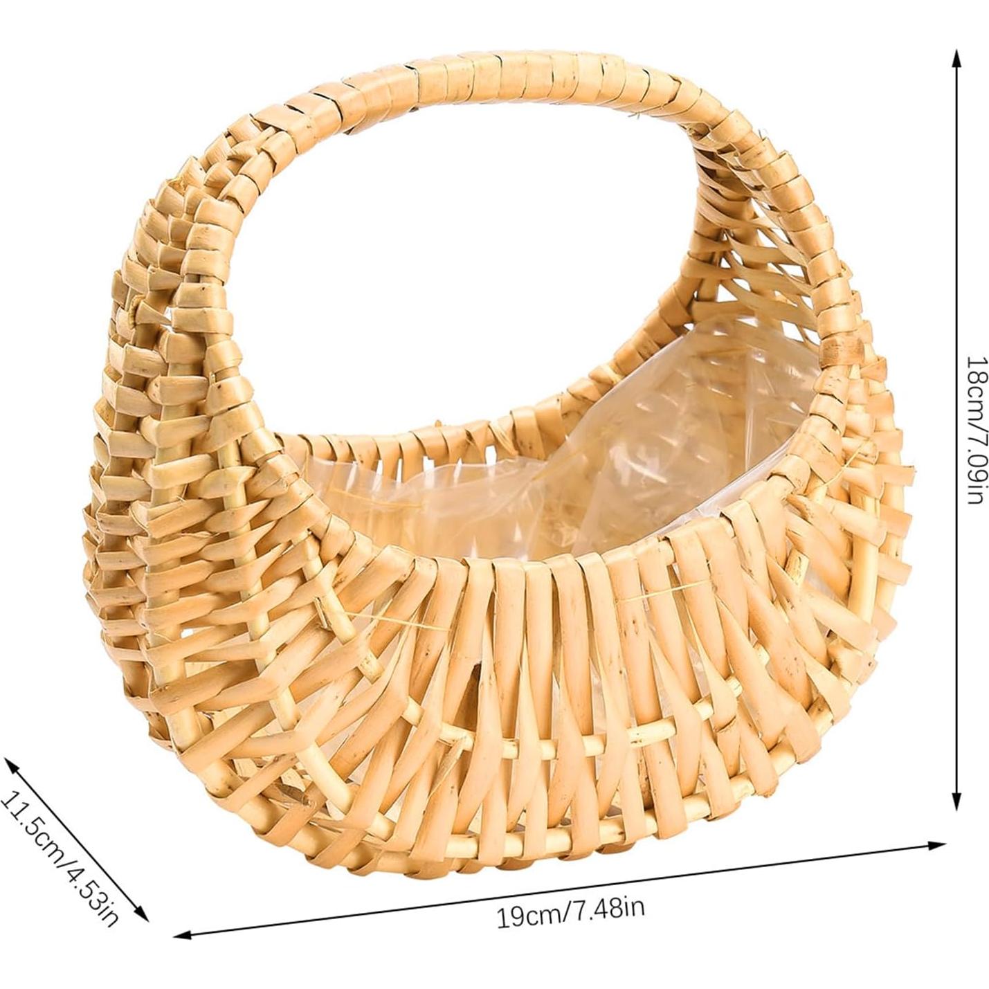 Cesta de Flores Tejida RXMORI 2 PCS 19x11.5x18 cm