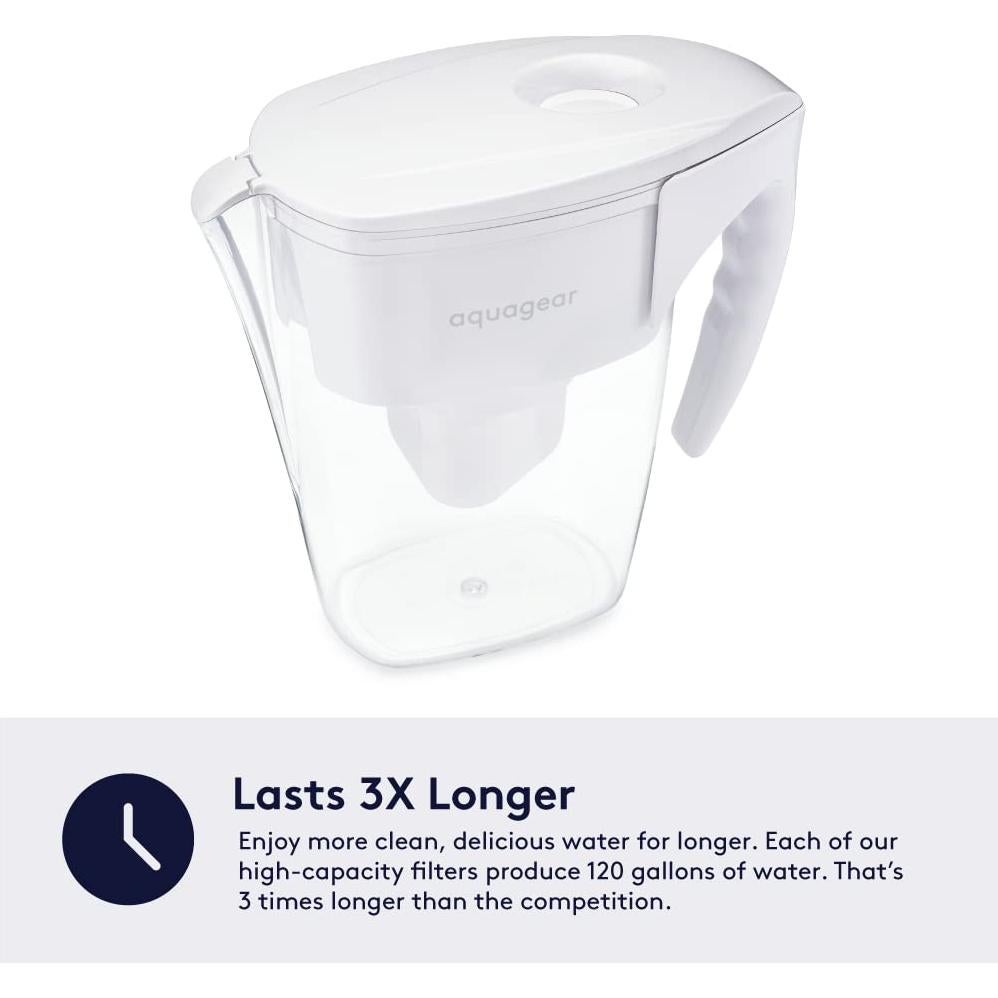 Jarra de Filtro de Agua Aquagear 10 Tazas - Filtra Plomo y Cloro
