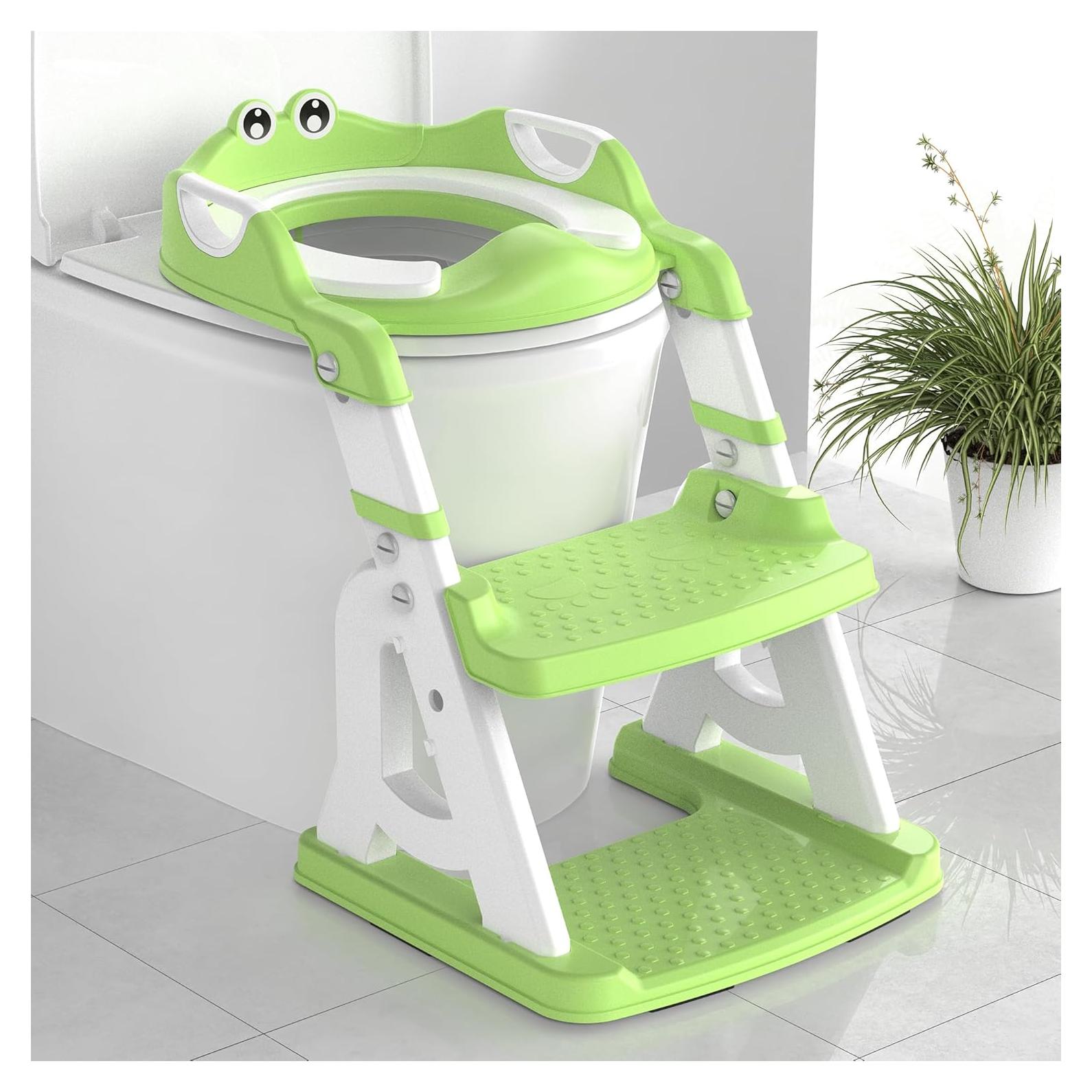 Asiento de Entrenamiento para Baño MeuLife Verde 2 en 1