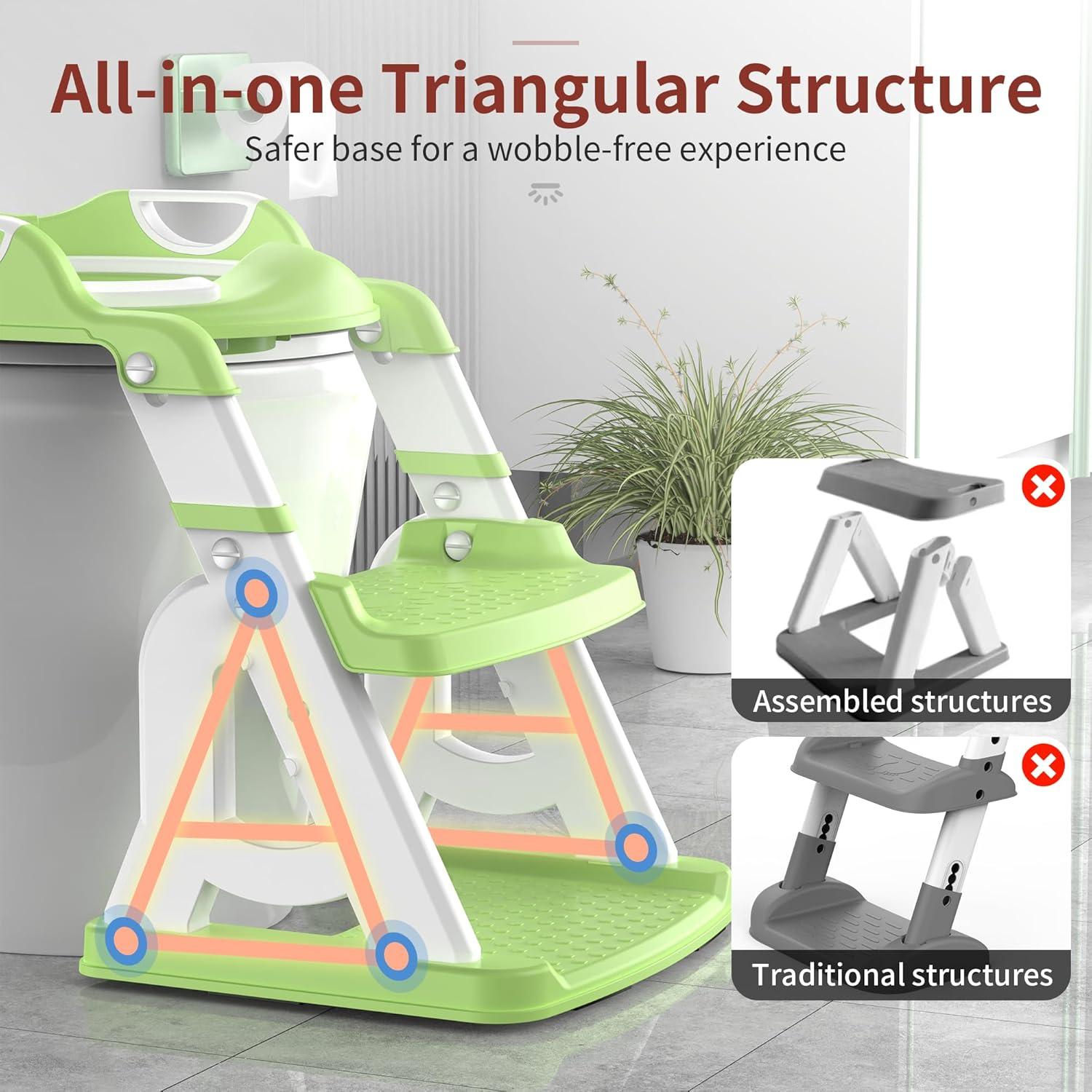 Asiento de Entrenamiento para Baño MeuLife Verde 2 en 1