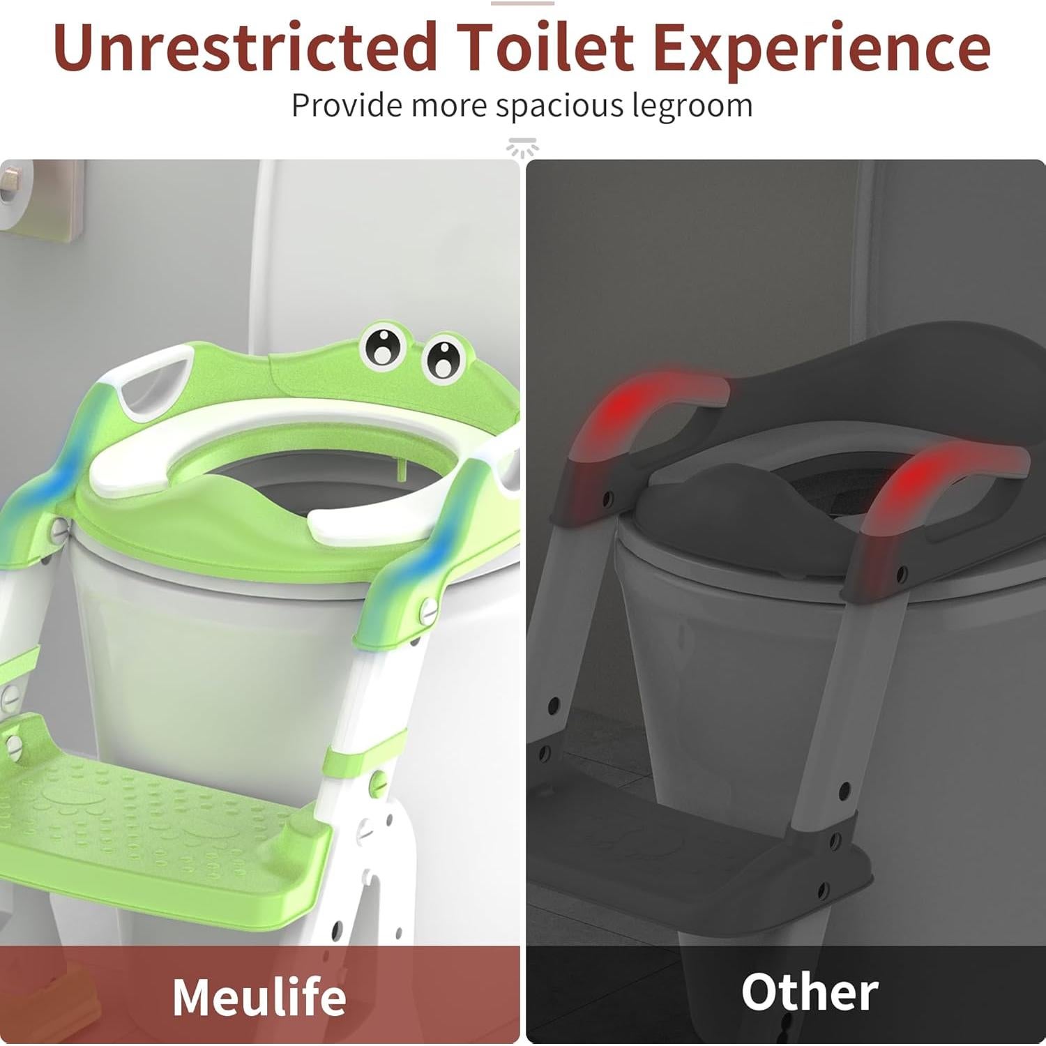 Asiento de Entrenamiento para Baño MeuLife Verde 2 en 1