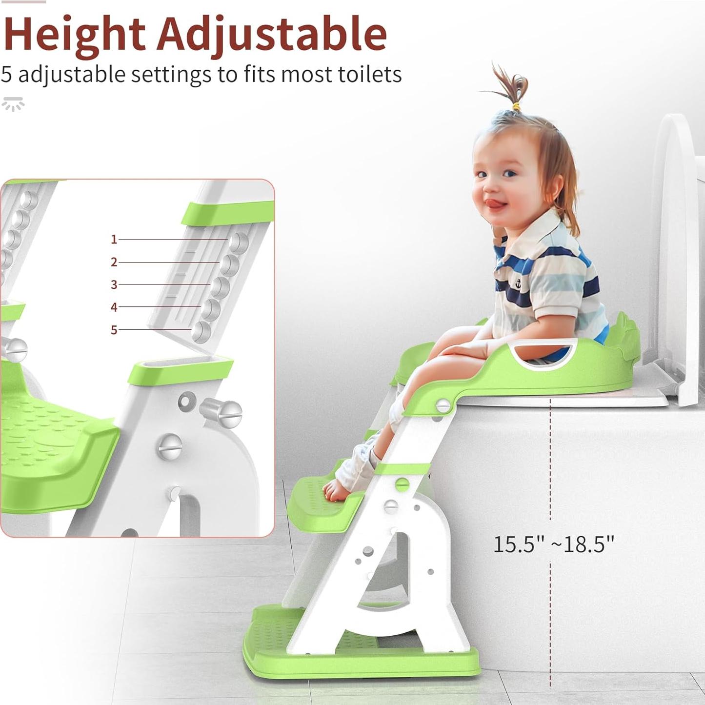 Asiento de Entrenamiento para Baño MeuLife Verde 2 en 1