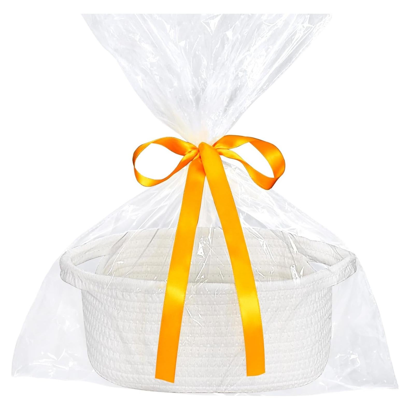 Cesta de Almacenamiento Pequeña ABenkle Algodón Blanca