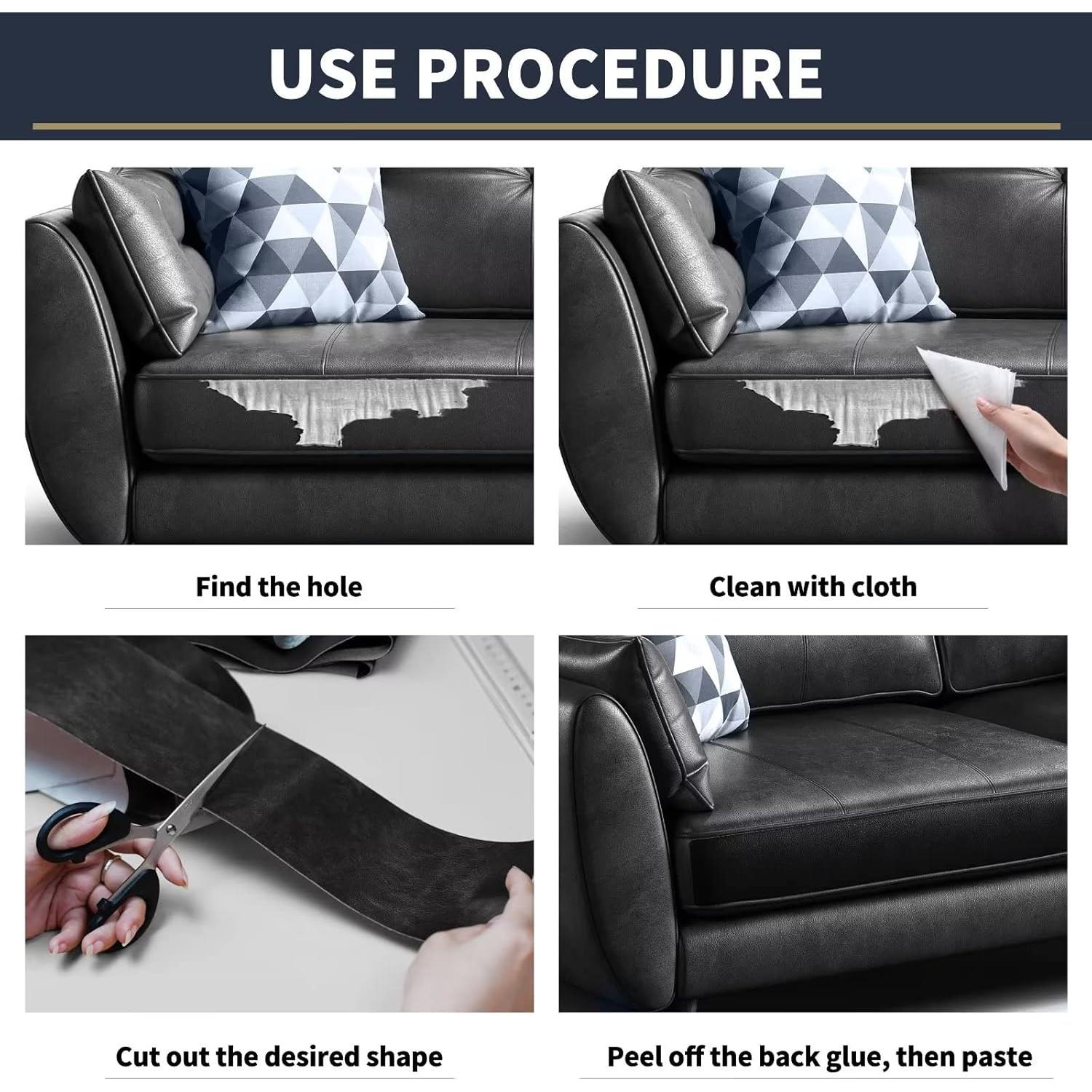 Cinta de Reparación de Cuero ONine 3x60cm Autoadhesiva Negra