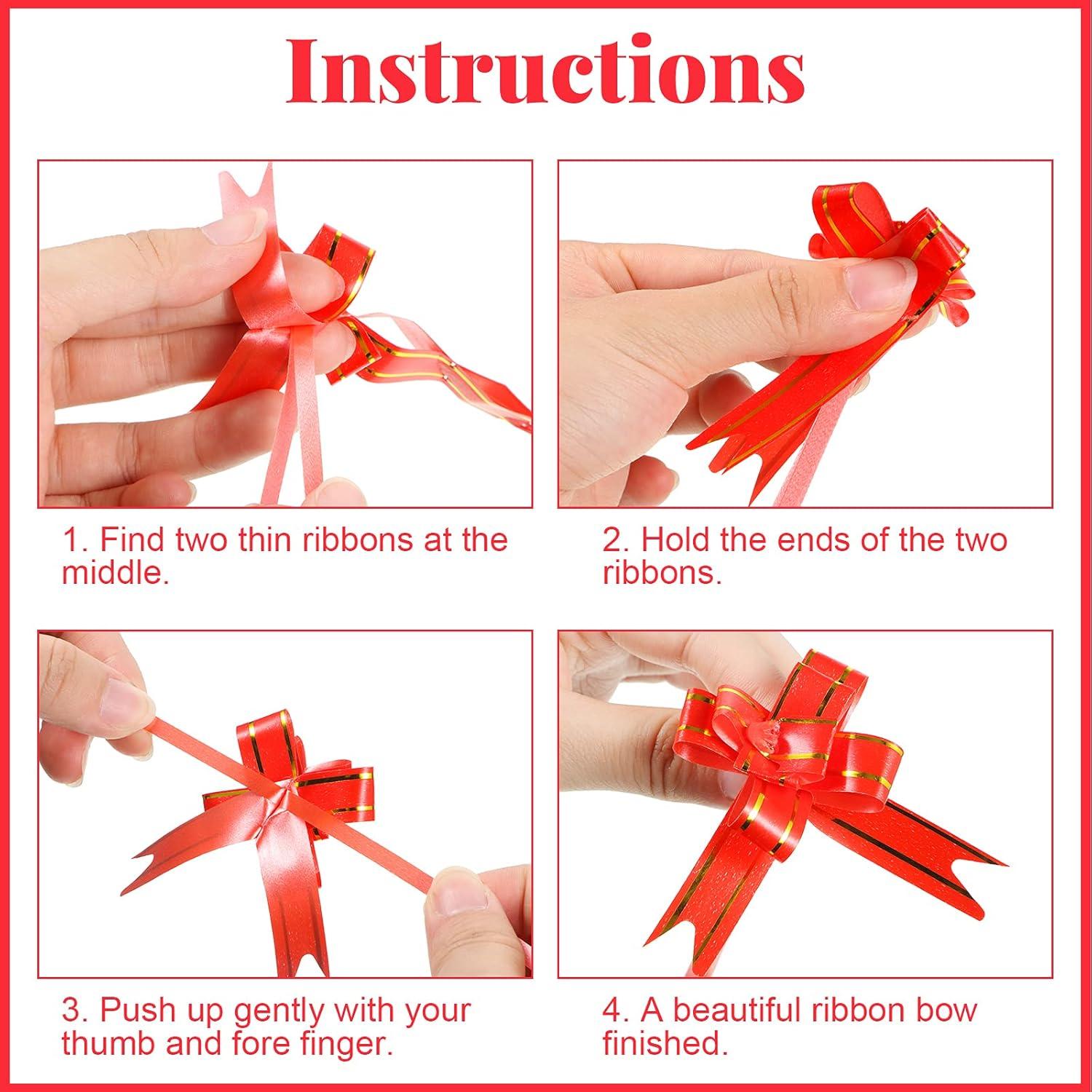 Juego de 50 Cestas de Regalo Canlierr con Lazos y Bolsas