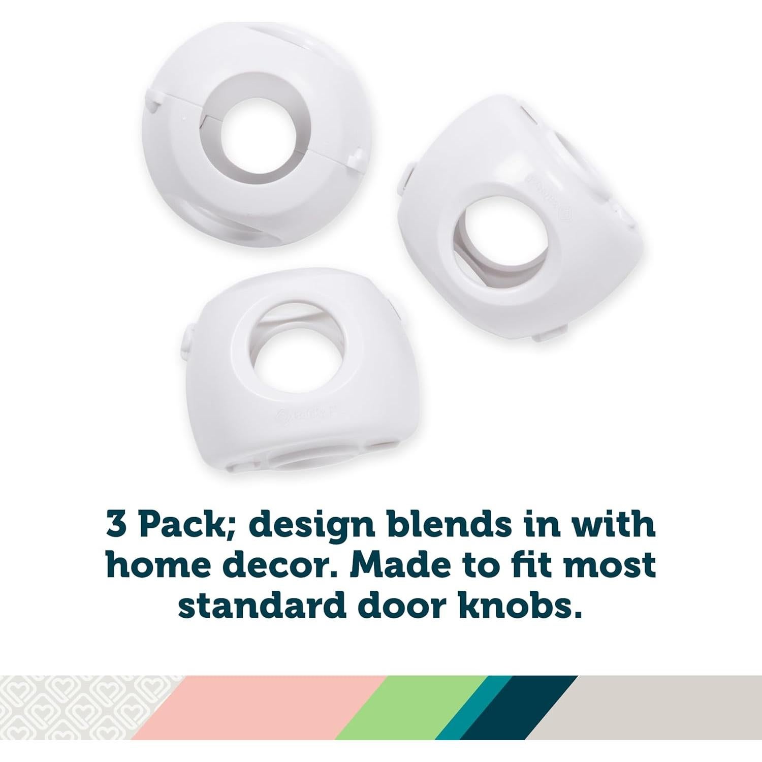 Cubiertas de pomo de puerta Safety 1st - 3 unidades, transparentes