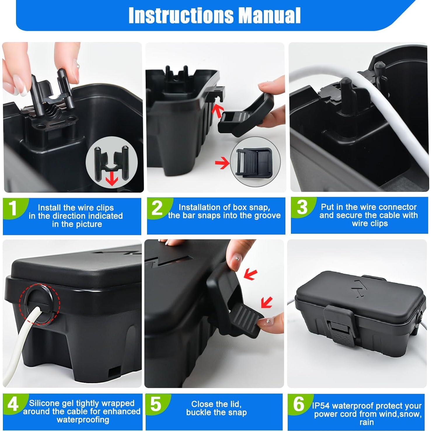 Caja de Conexión Eléctrica Impermeable Hrensaw 20.3x9.9x8.1cm