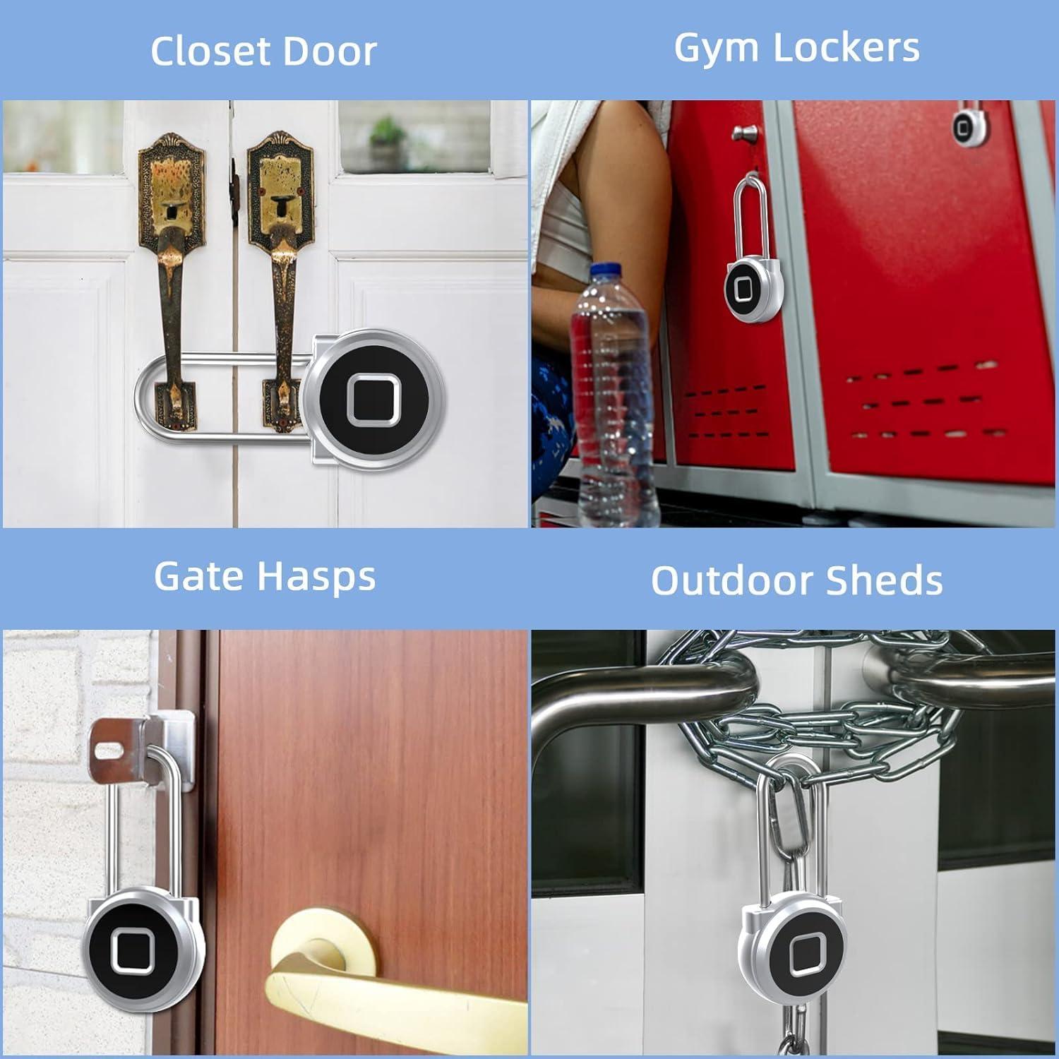 Candado Biométrico eLinkSmart con Huella Dactilar 45mm Plata