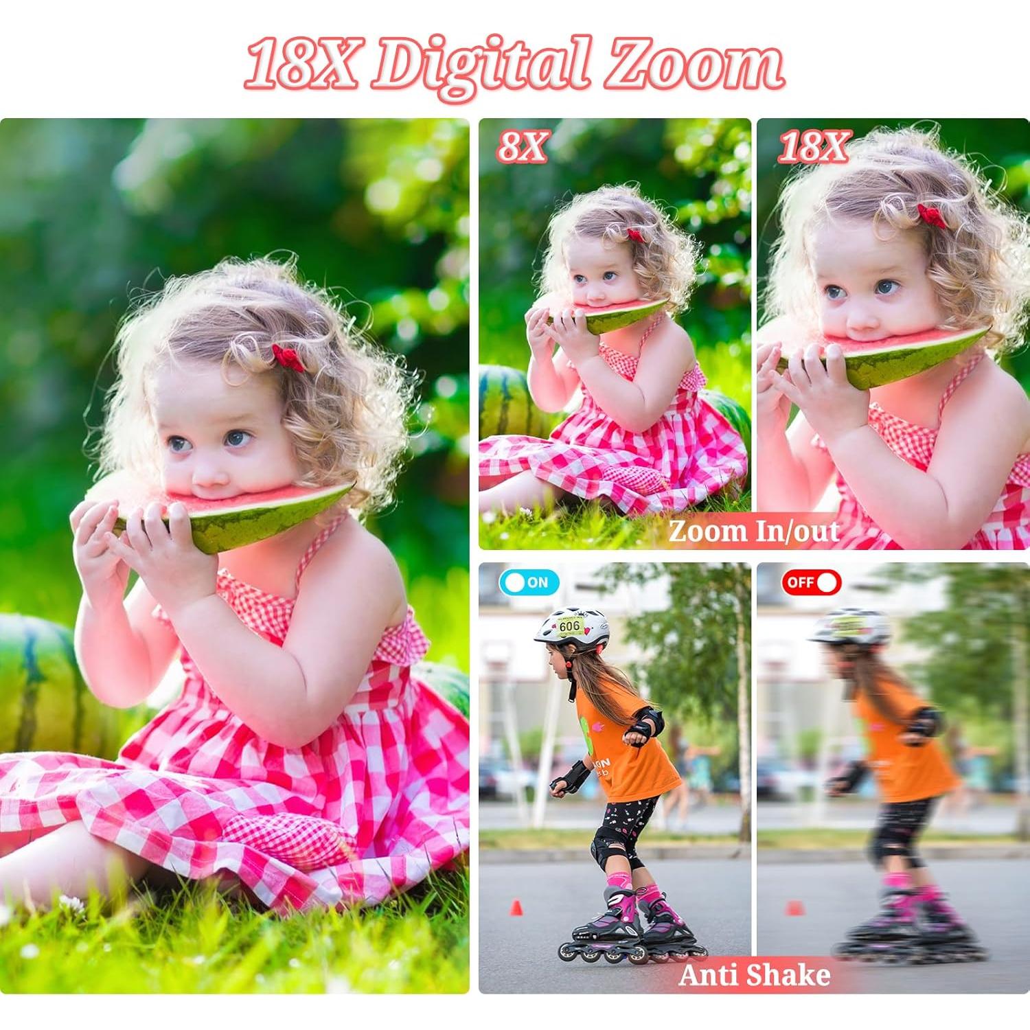 Cámara Digital Forc X01 Pro Rosa 64MP 4K para Niños