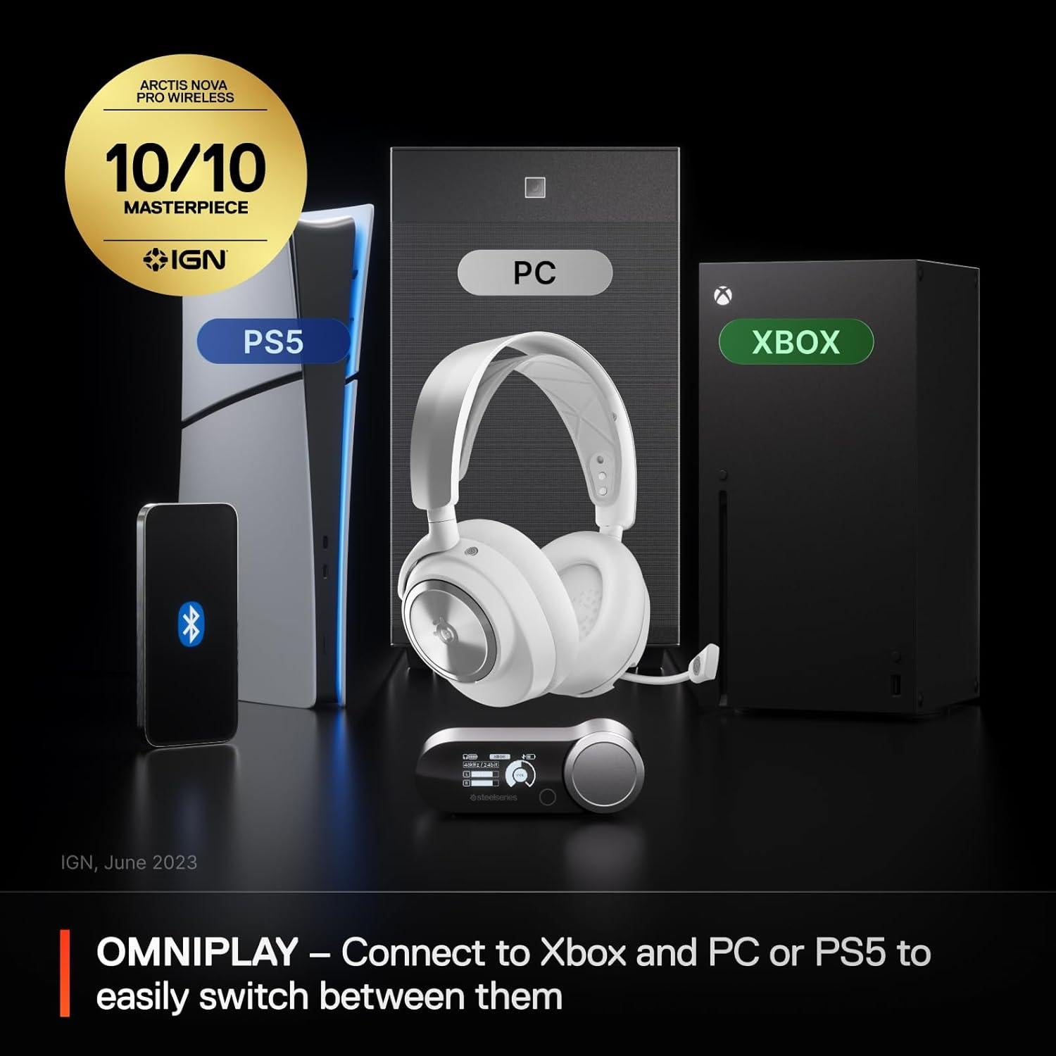 Auriculares Gaming SteelSeries Arctis Nova Pro Wireless - Xbox, PC, PS5, Switch - Cancelación de Ruido