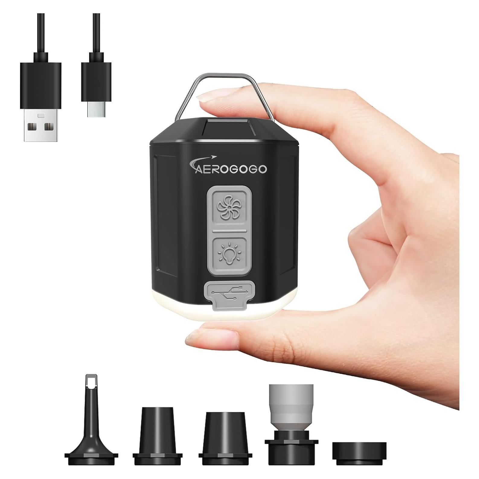 Bomba de Aire Recargable GIGA PUMP 4.0 con Linterna 4.2 kPa