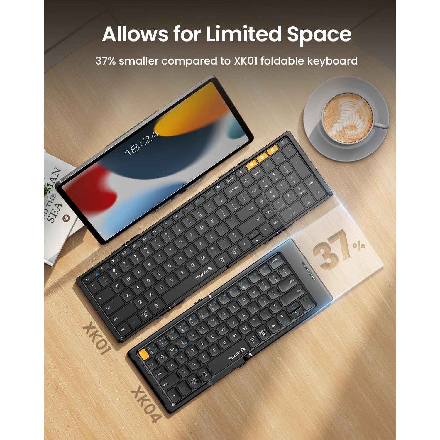 Teclado Plegable Bluetooth ProtoArc XK04 Compacto Negro