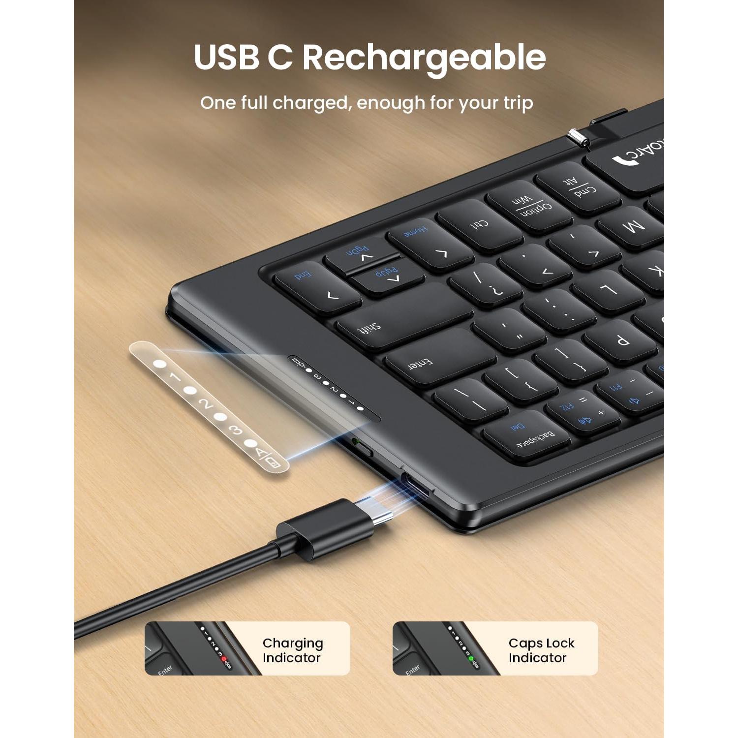 Teclado Plegable Bluetooth ProtoArc XK04 Compacto Negro