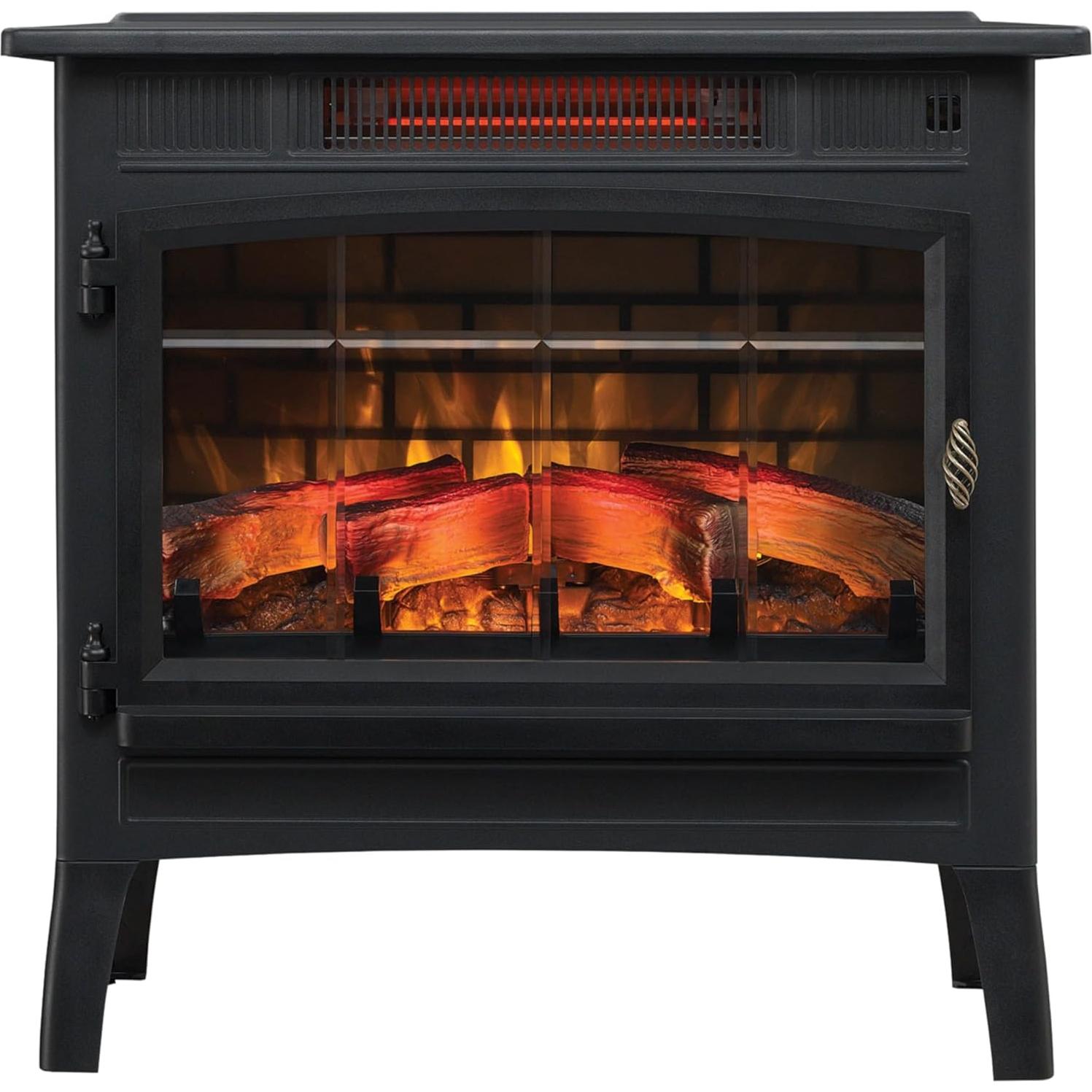 Estufa Eléctrica Duraflame 3D para 92.90 m², Negra
