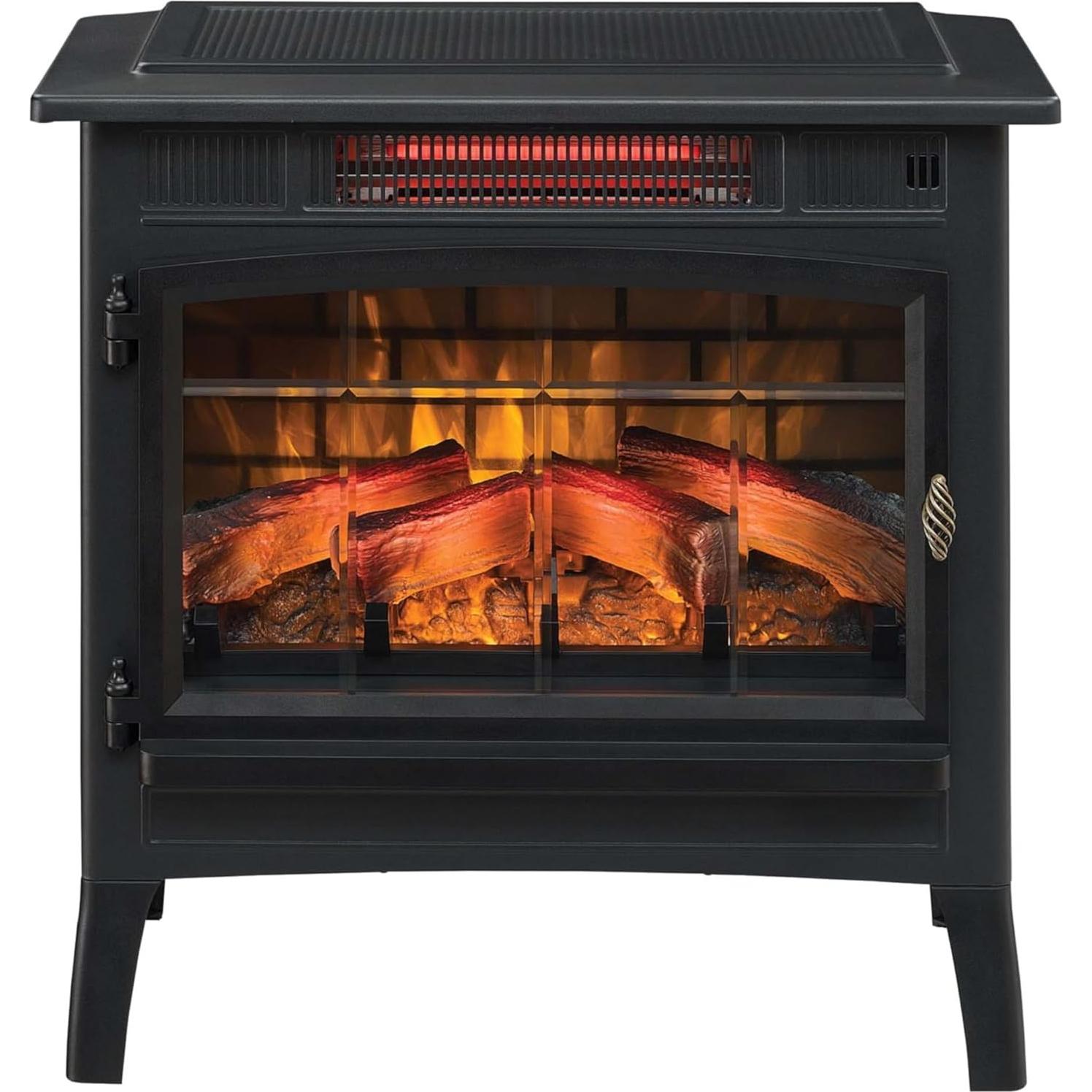 Estufa Eléctrica Duraflame 3D para 92.90 m², Negra