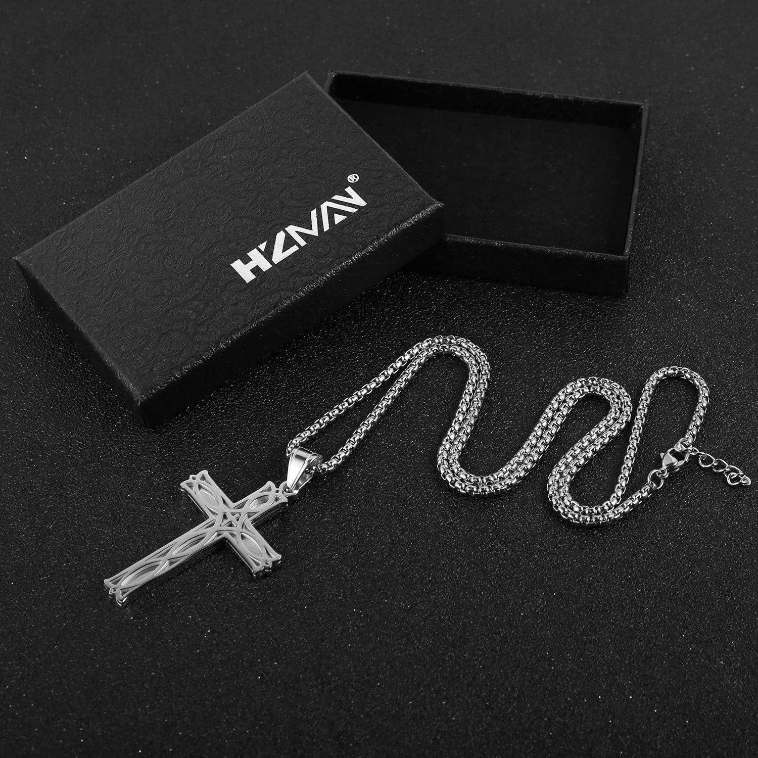 Collar Cruz Celta Infinito HZMAN Acero Inoxidable 55.88 cm