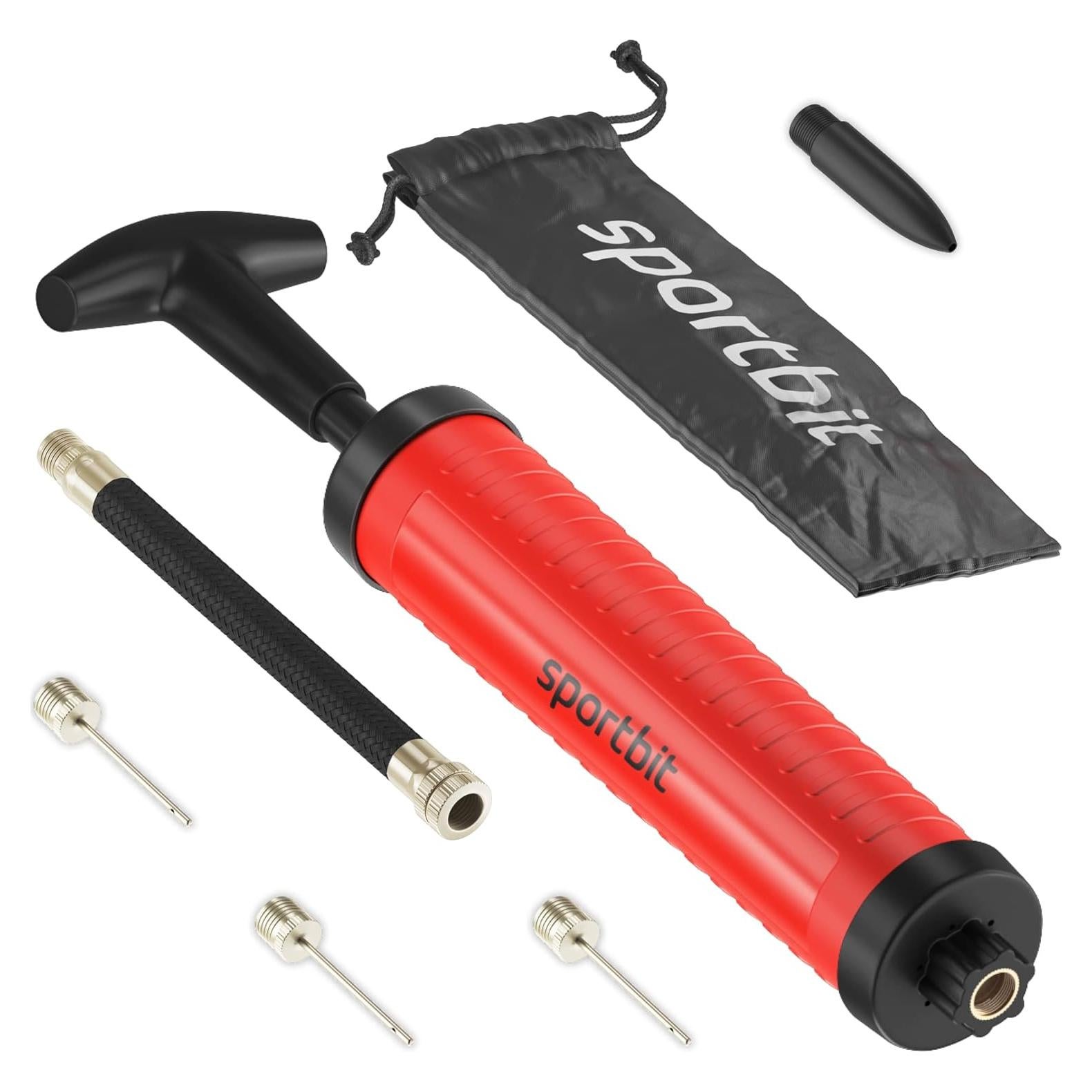 Bomba de Pelotas SPORTBIT Manual con 3 Agujas y Manguera