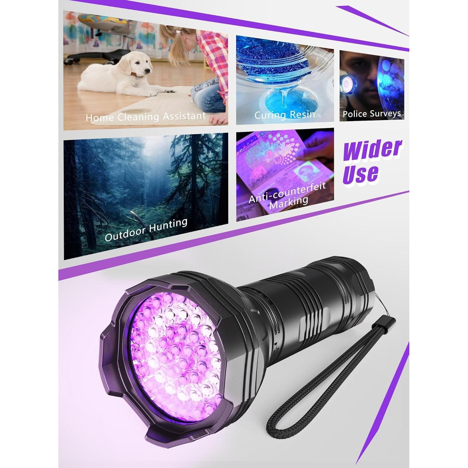 Linterna UV Recargable Minorz CL4000 365-395nm 51 LEDs