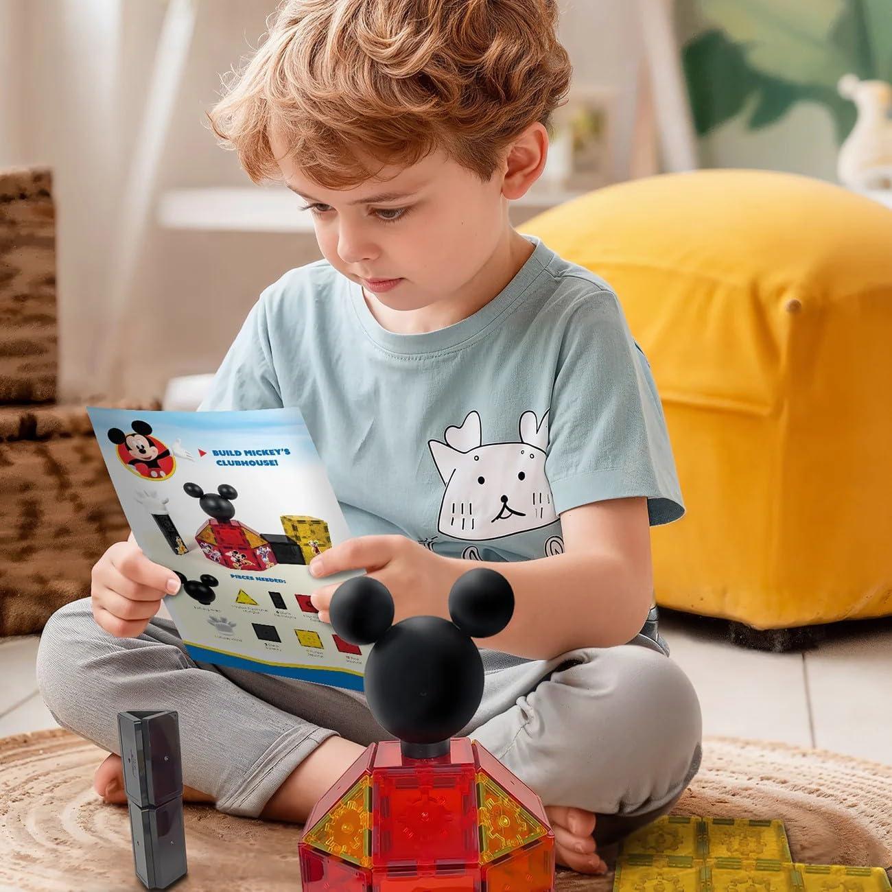 Tytan Official Disney Licensed Mickey Mouse Clubhouse Magnetic Tile Set – 37-Piece