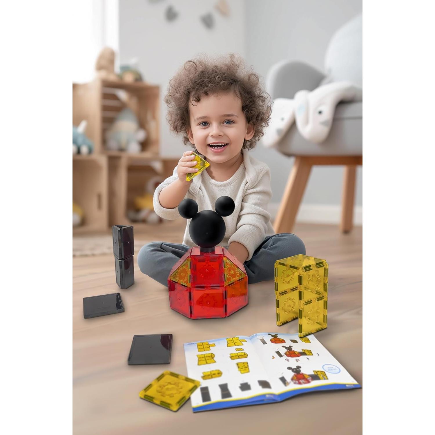Tytan Official Disney Licensed Mickey Mouse Clubhouse Magnetic Tile Set – 37-Piece